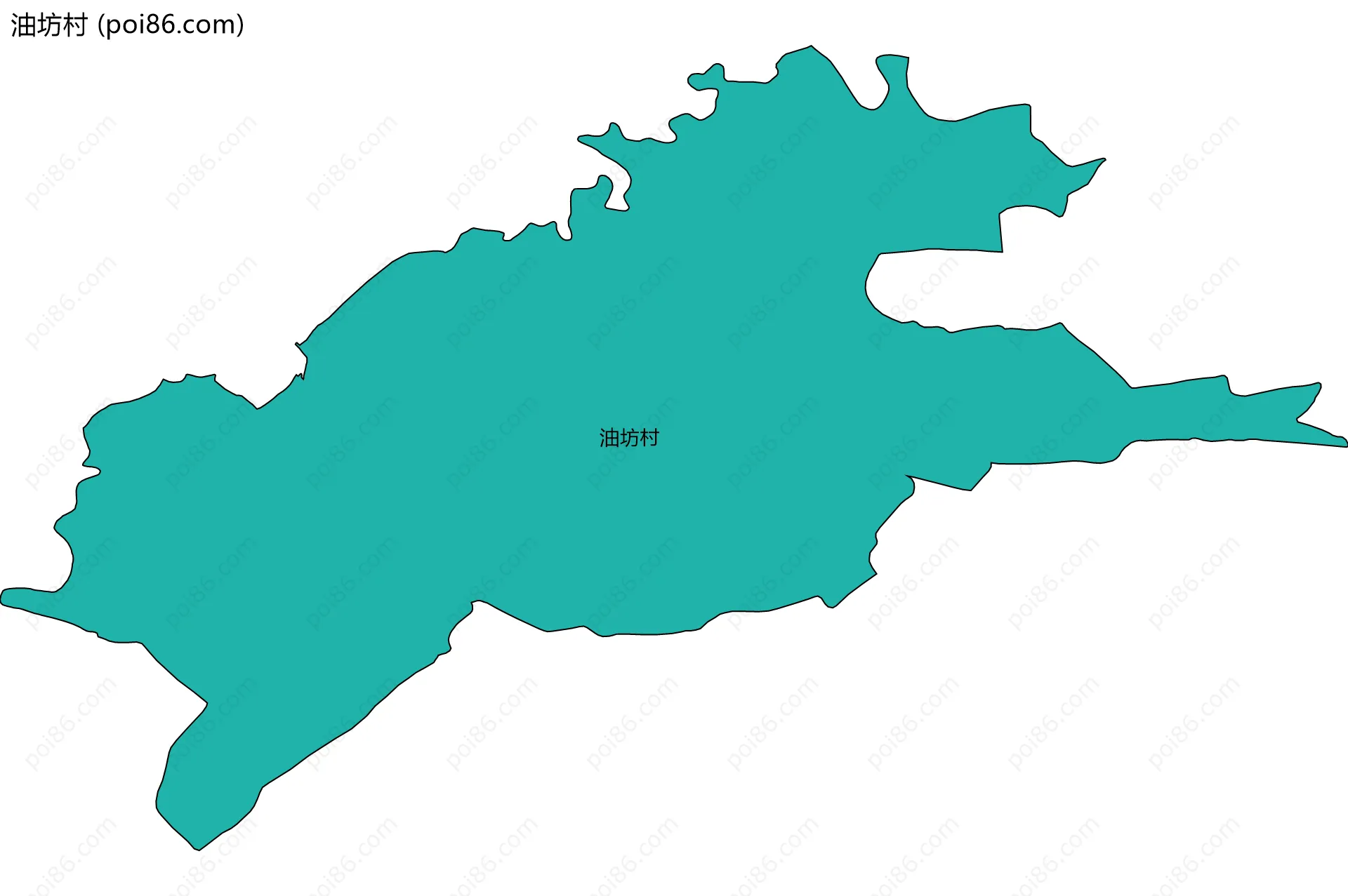 油坊村边界地图