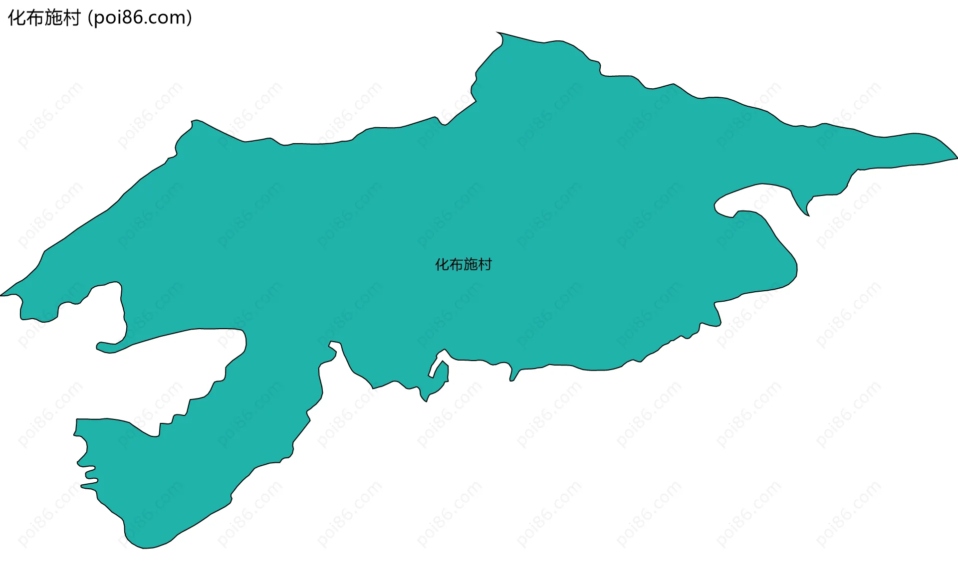 化布施村边界地图