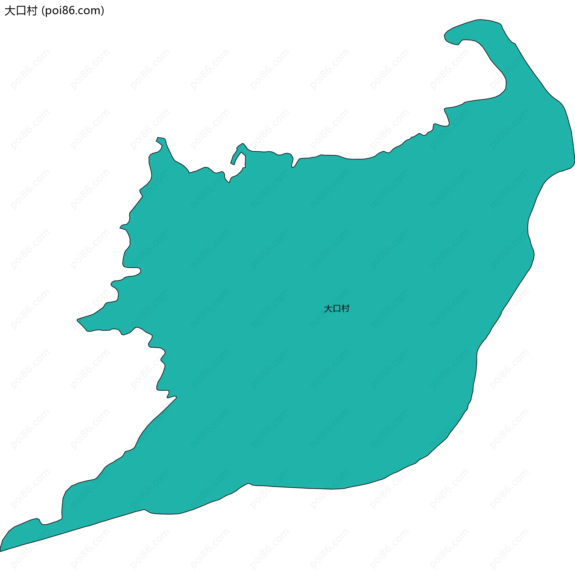 大口村边界地图