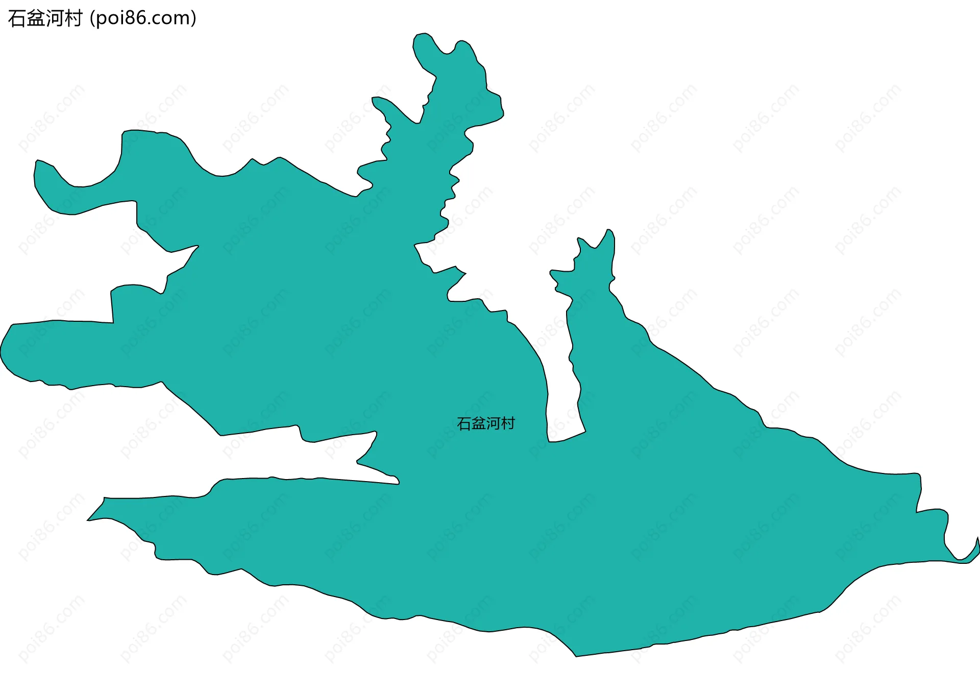 石盆河村边界地图