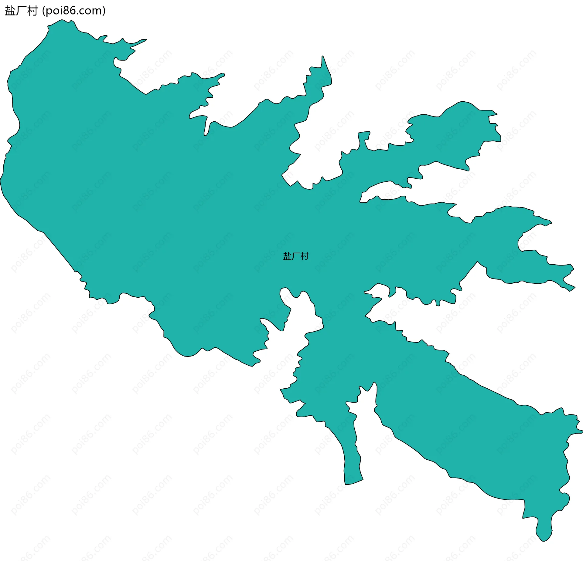 盐厂村边界地图