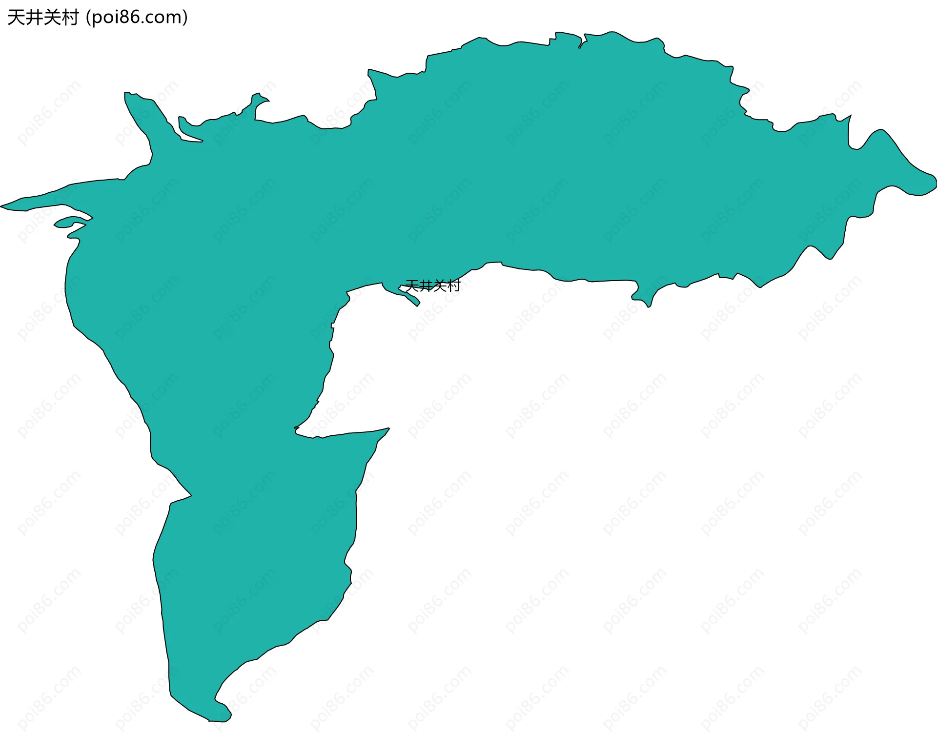 天井关村边界地图