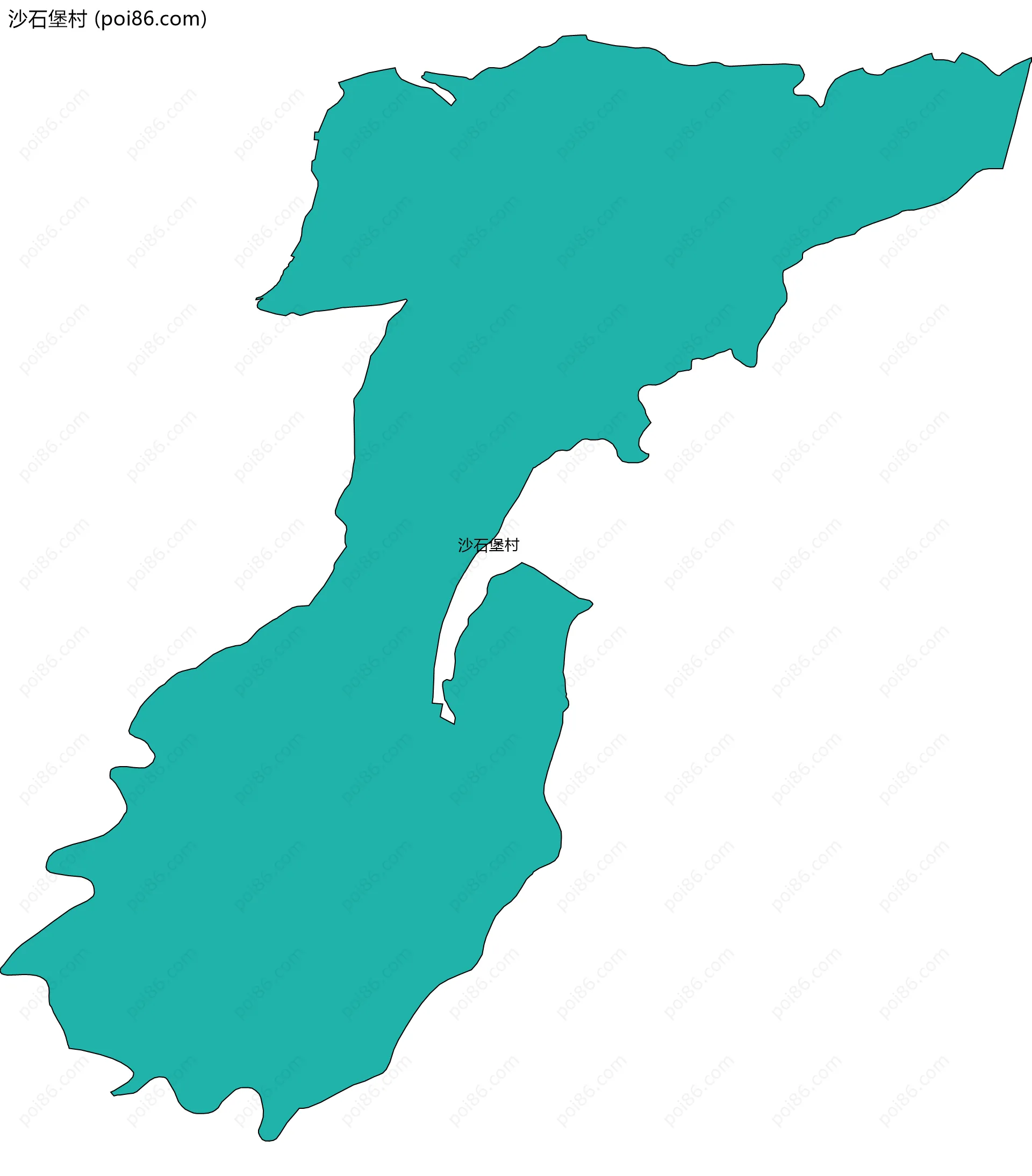 沙石堡村边界地图