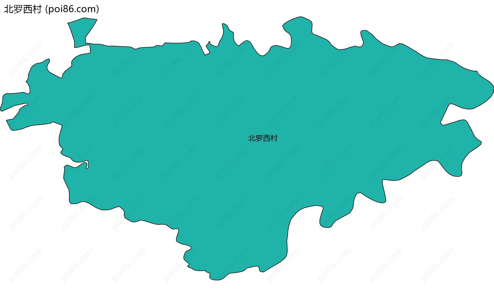 北罗西村边界地图