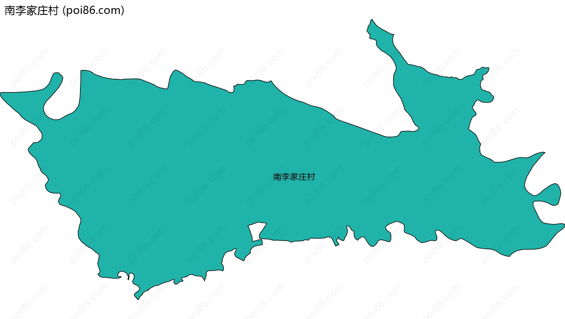 南李家庄村边界地图