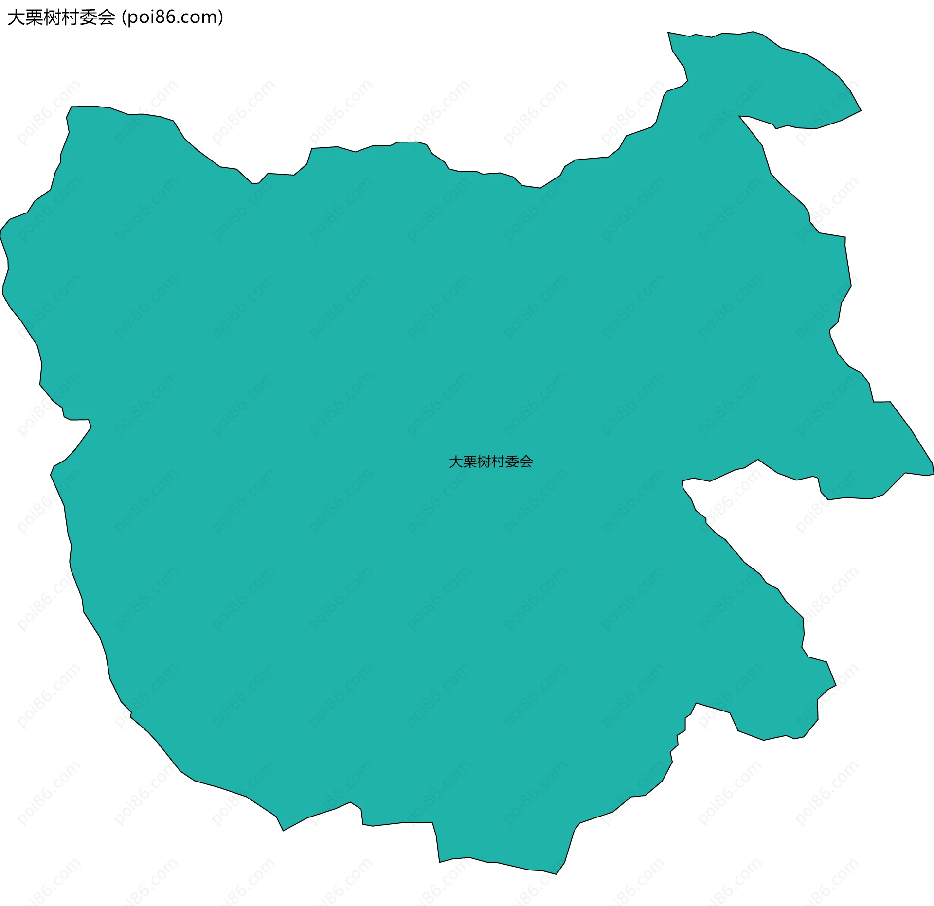 大栗树村委会边界地图