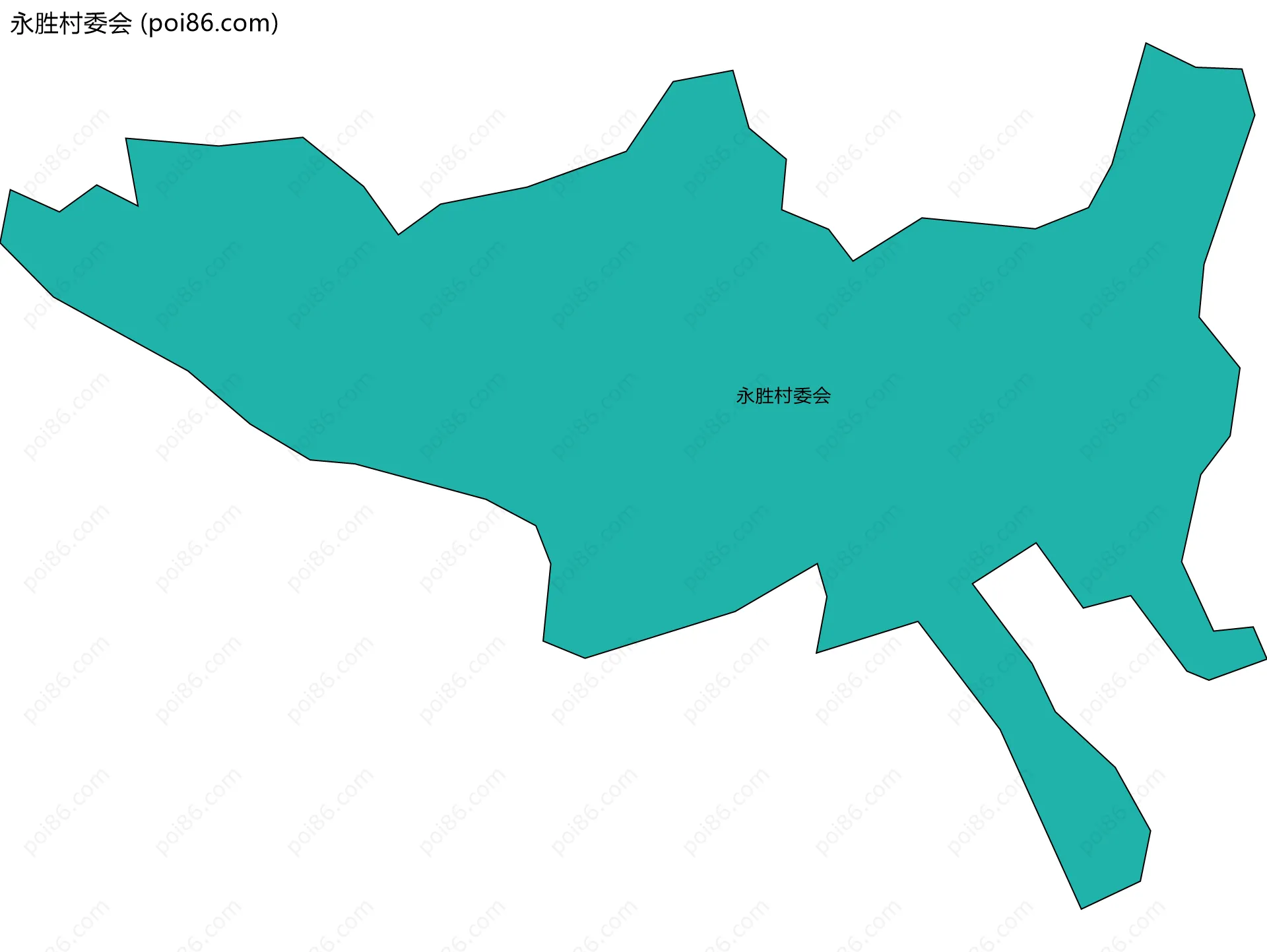 永胜村委会边界地图