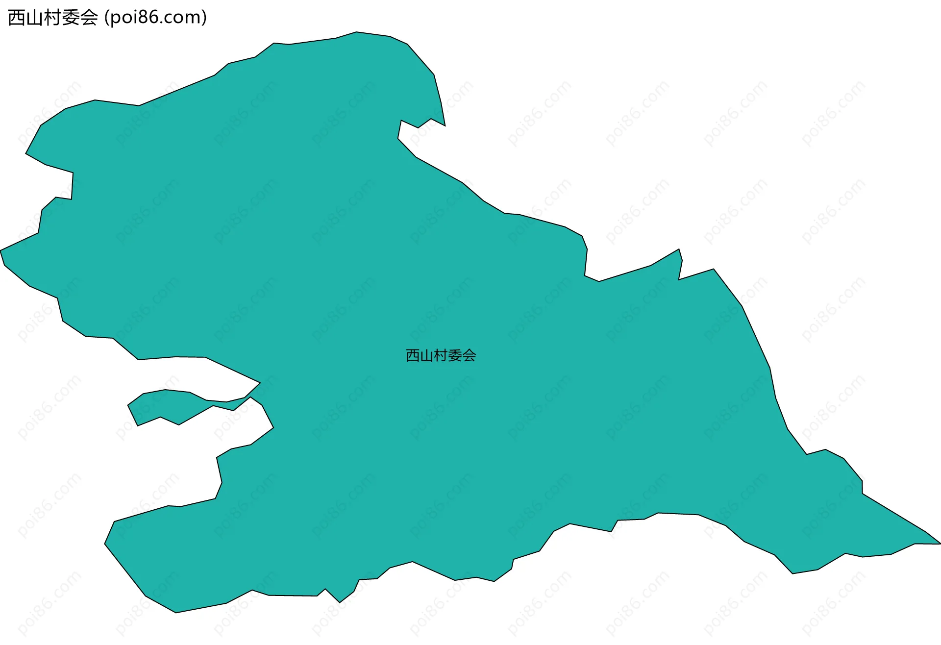 西山村委会边界地图