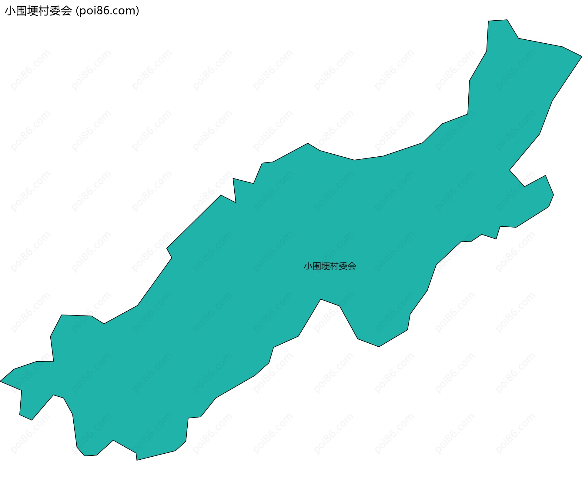 小围埂村委会边界地图