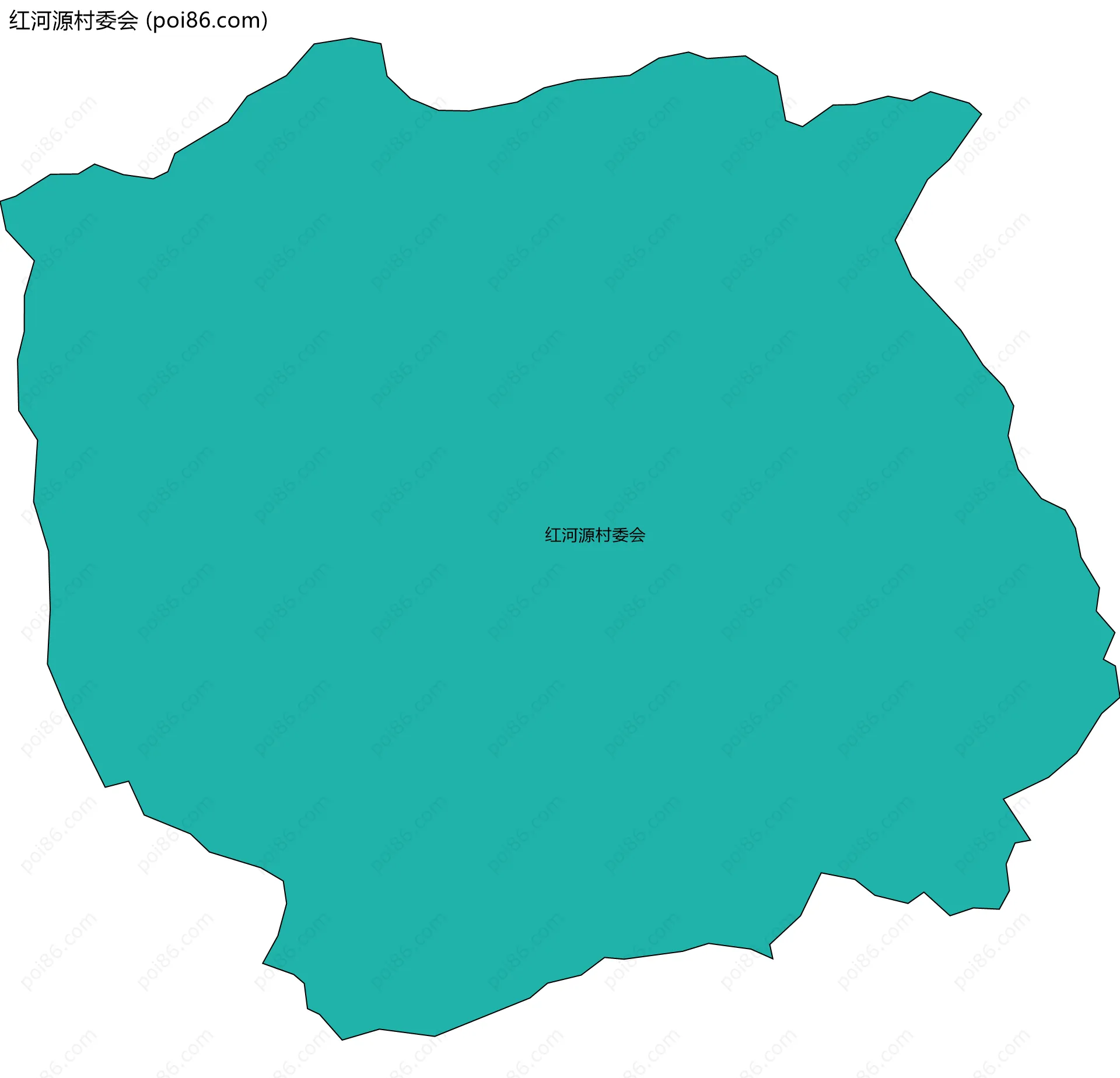 红河源村委会边界地图