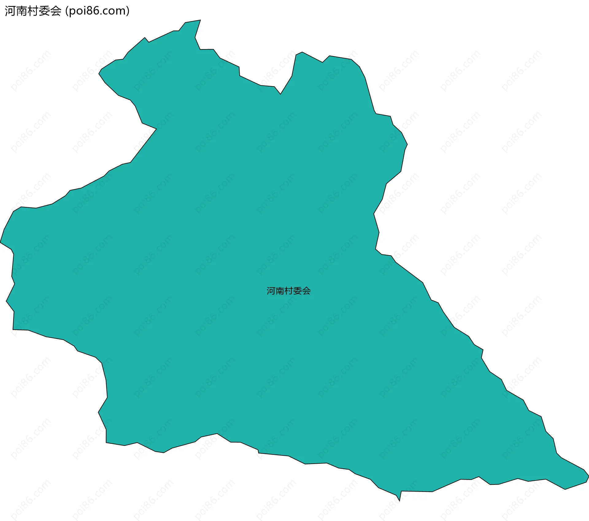 河南村委会边界地图