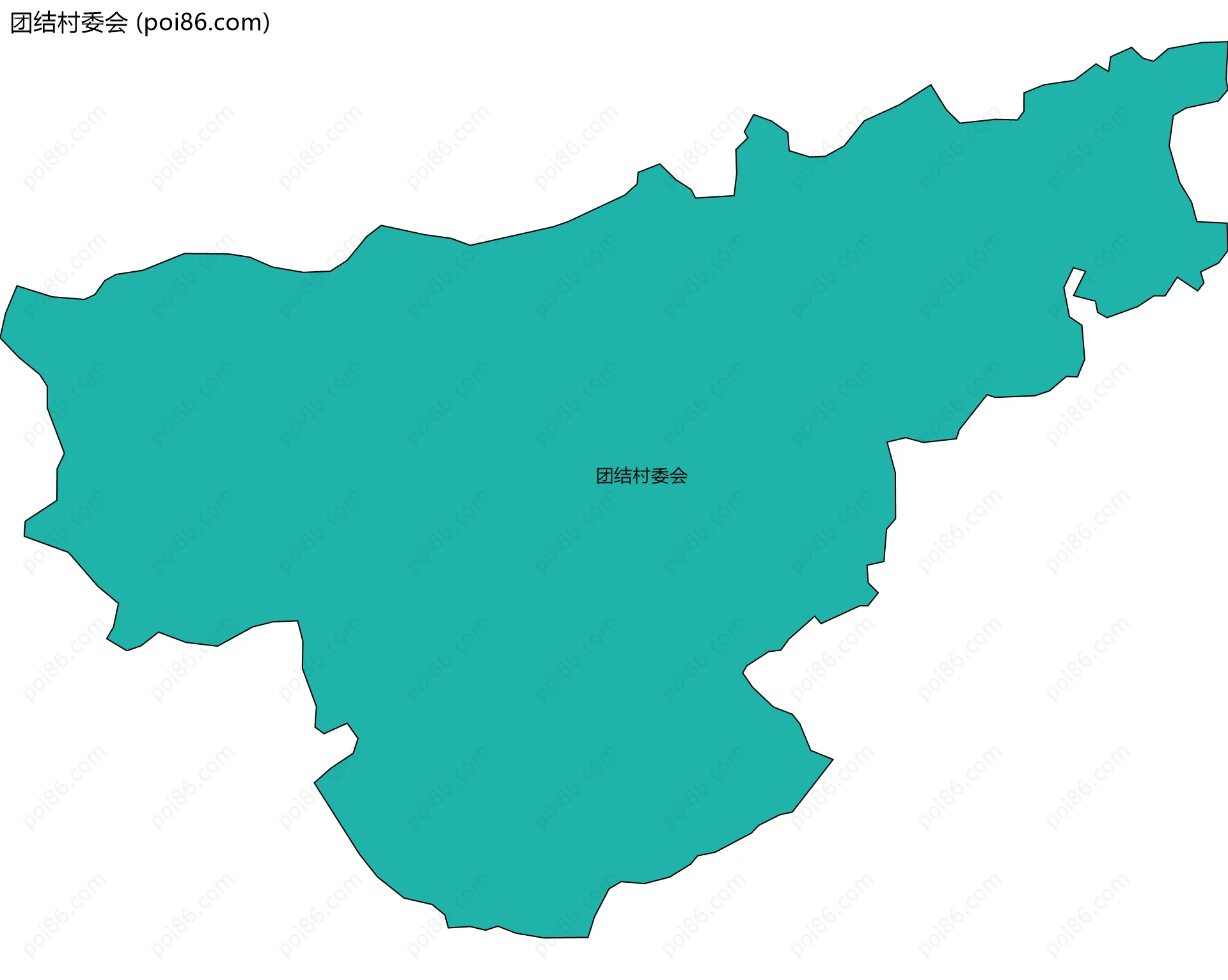 团结村委会边界地图