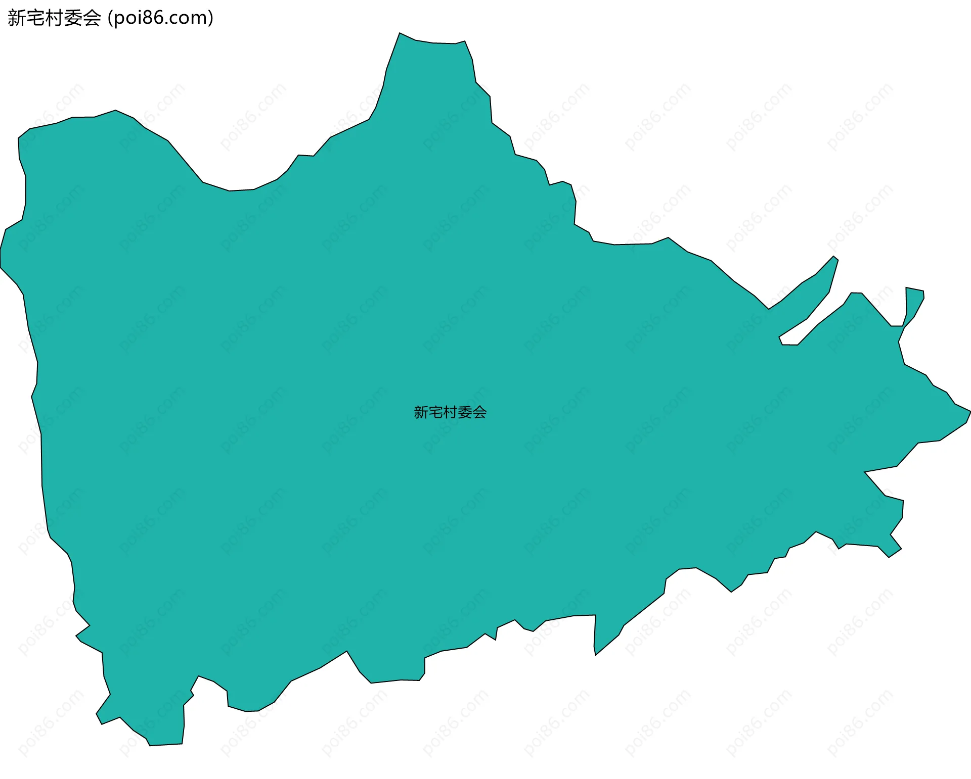 新宅村委会边界地图