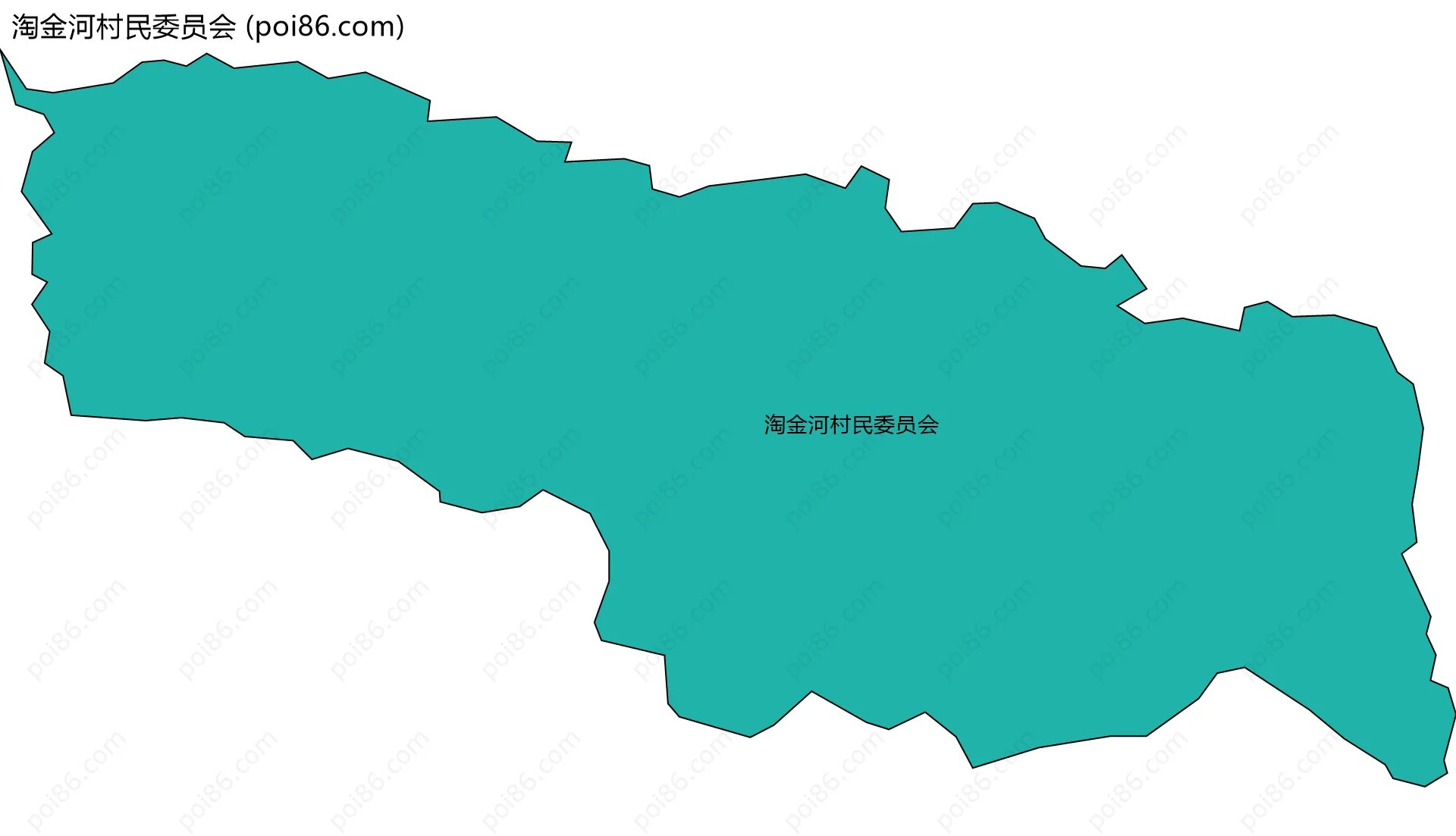 淘金河村民委员会边界地图