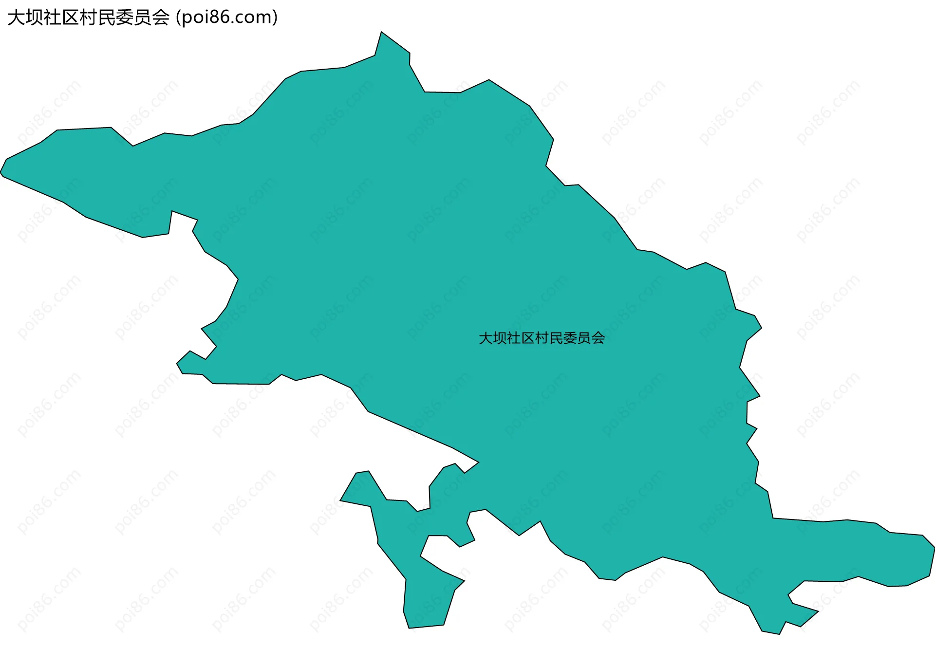 大坝社区村民委员会边界地图