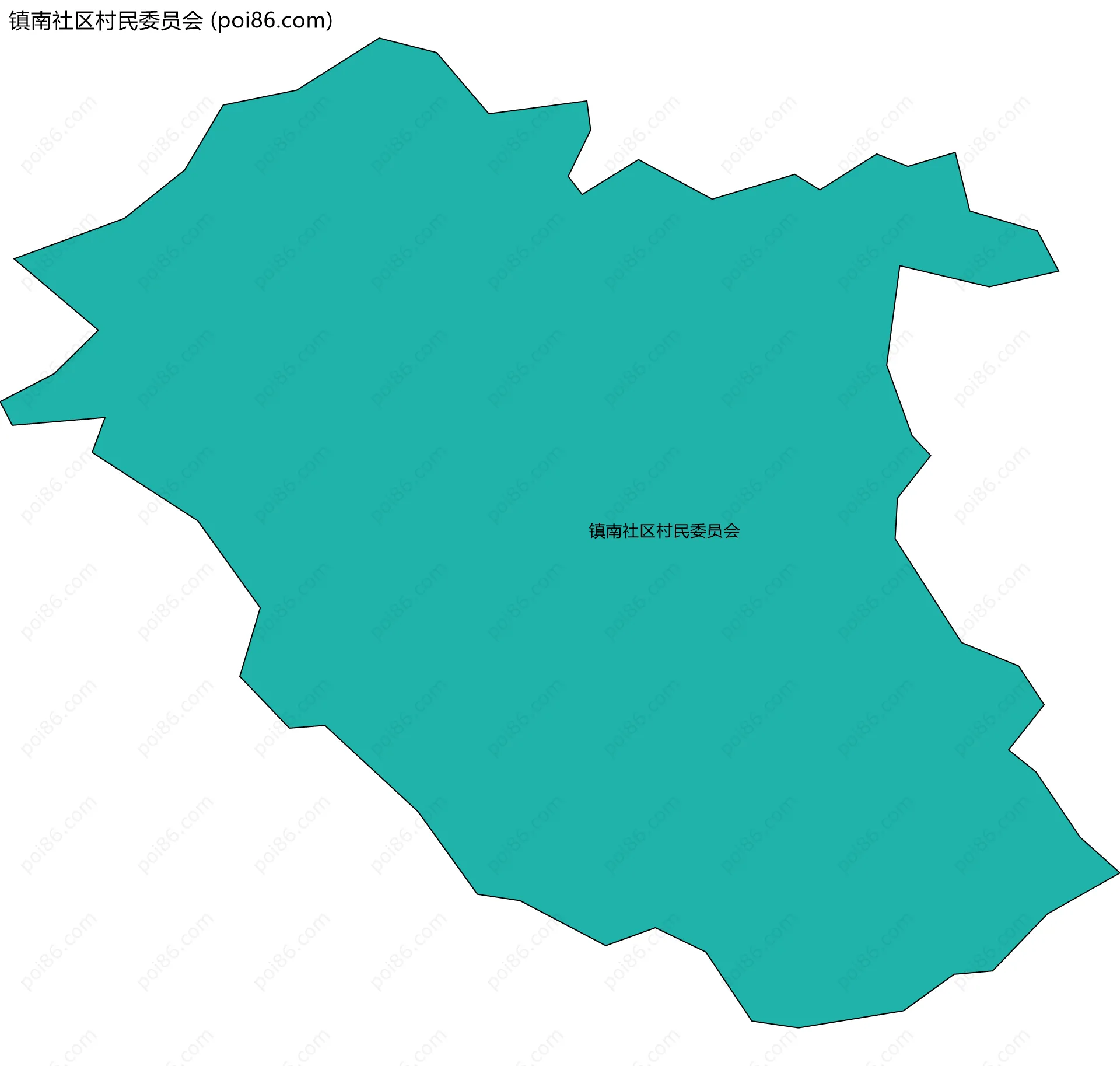 镇南社区村民委员会边界地图
