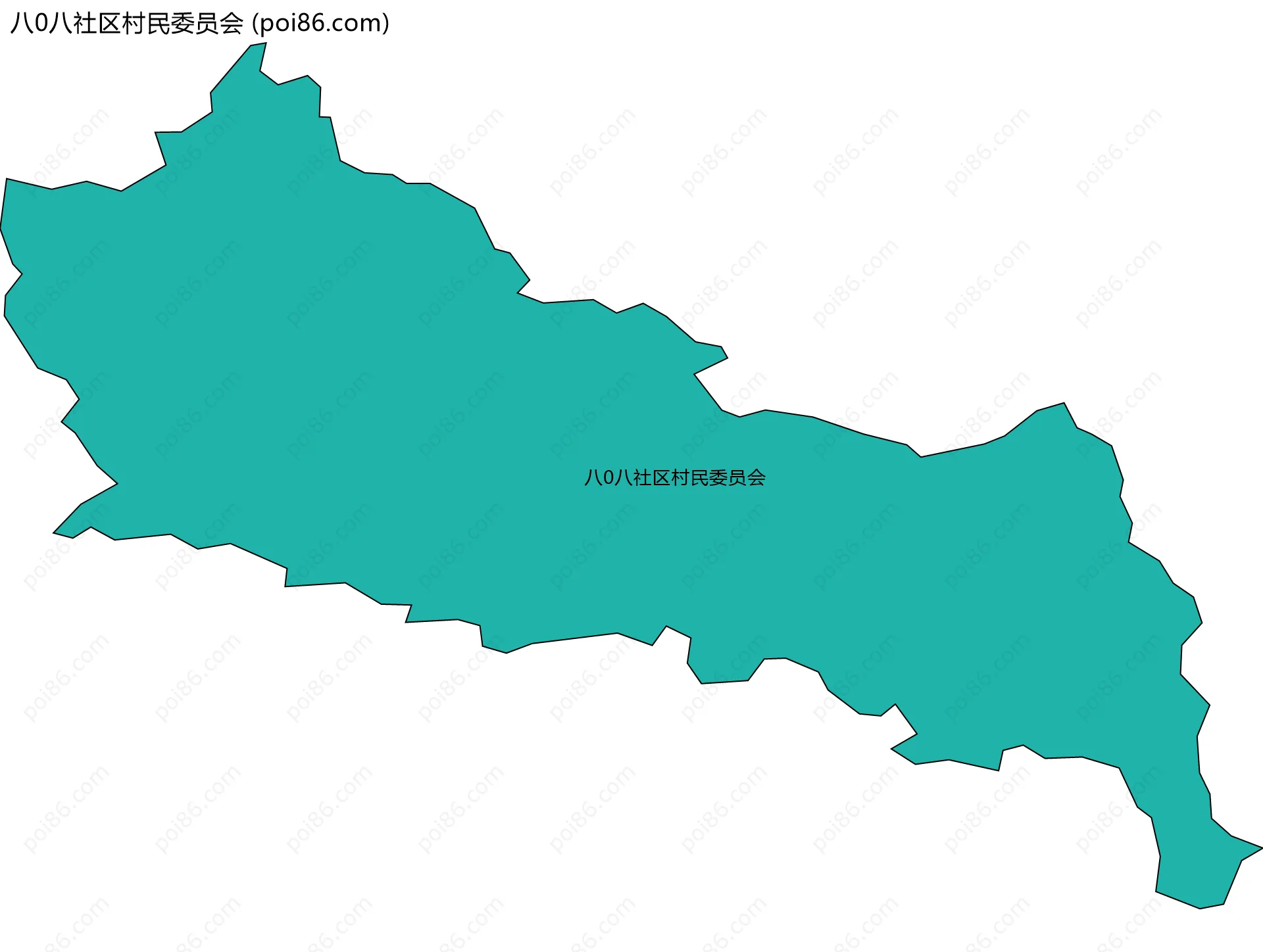 八0八社区村民委员会边界地图