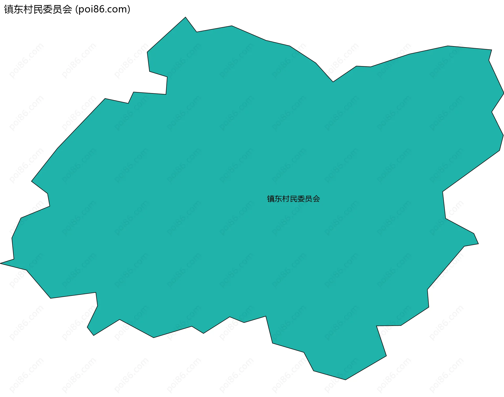 镇东村民委员会边界地图