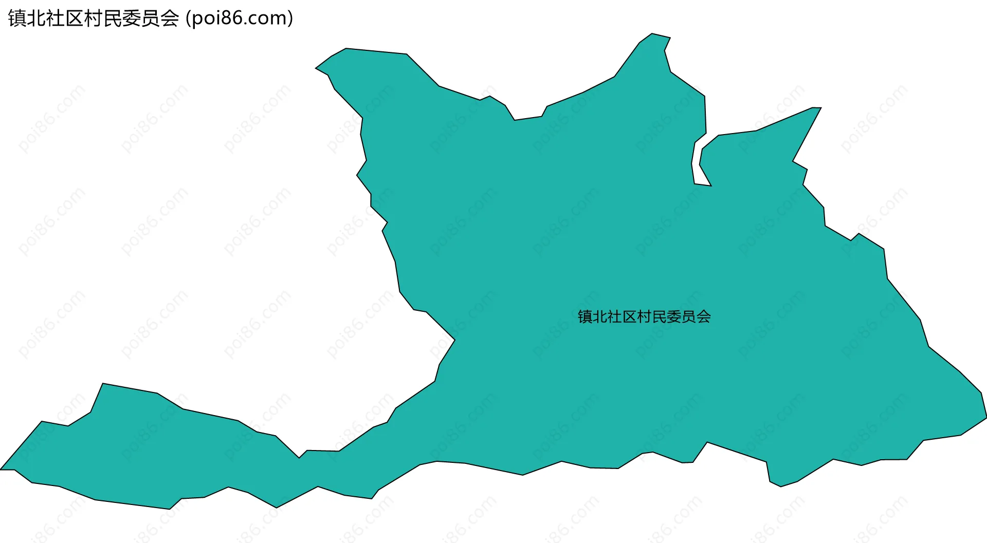 镇北社区村民委员会边界地图