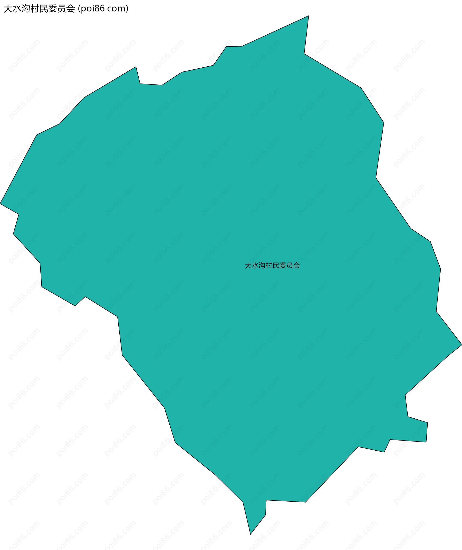 大水沟村民委员会边界地图