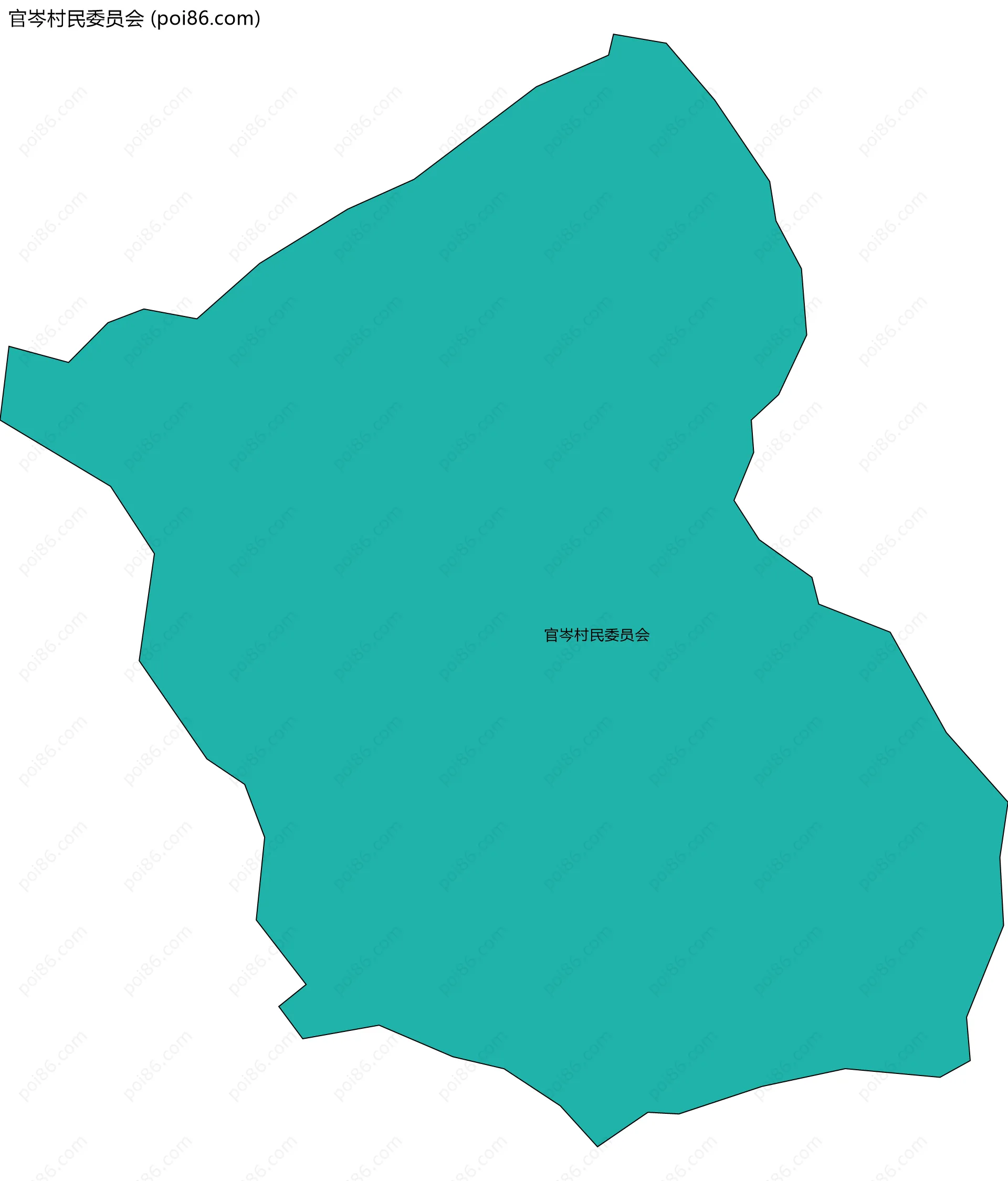 官岑村民委员会边界地图