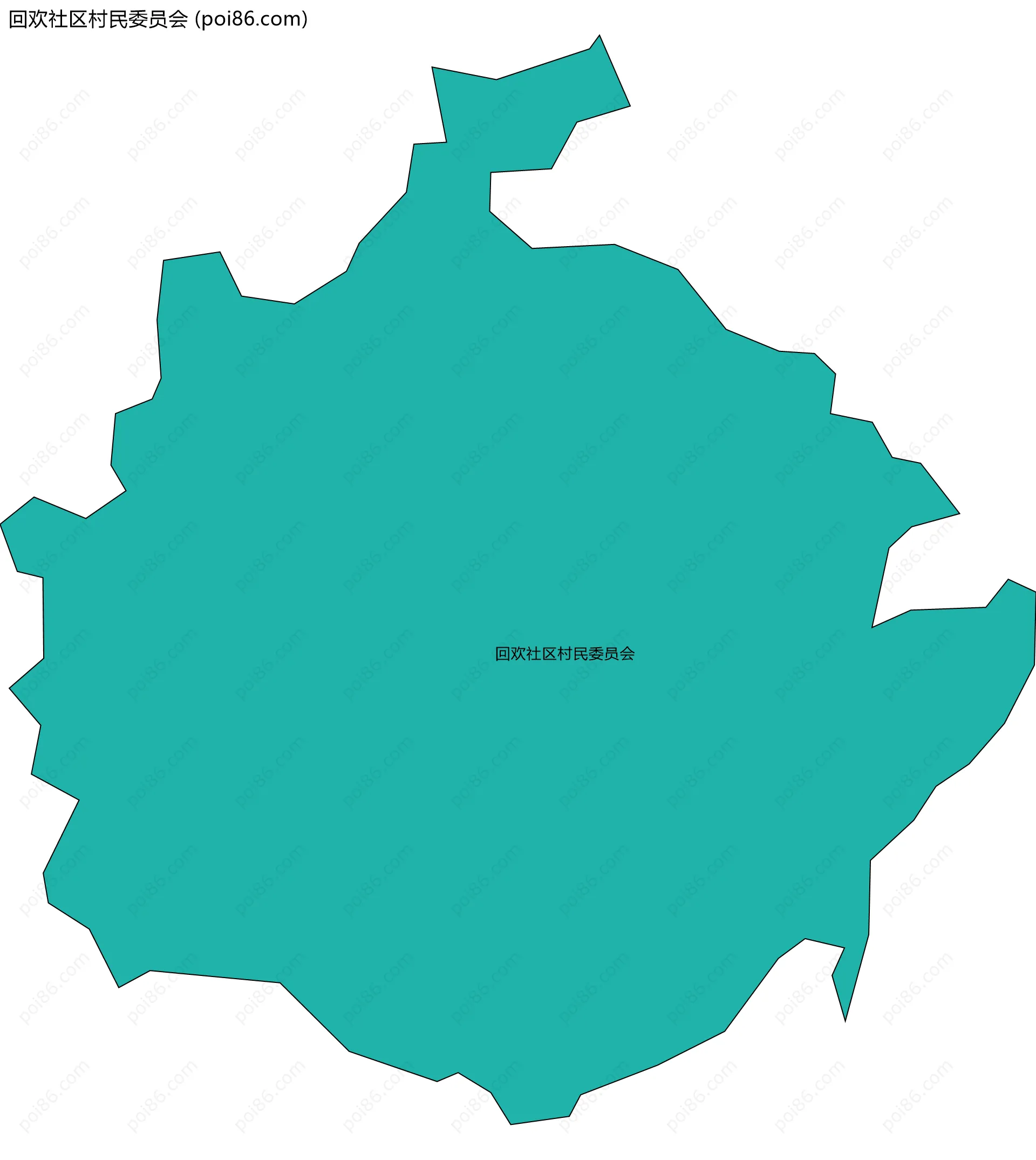 回欢社区村民委员会边界地图