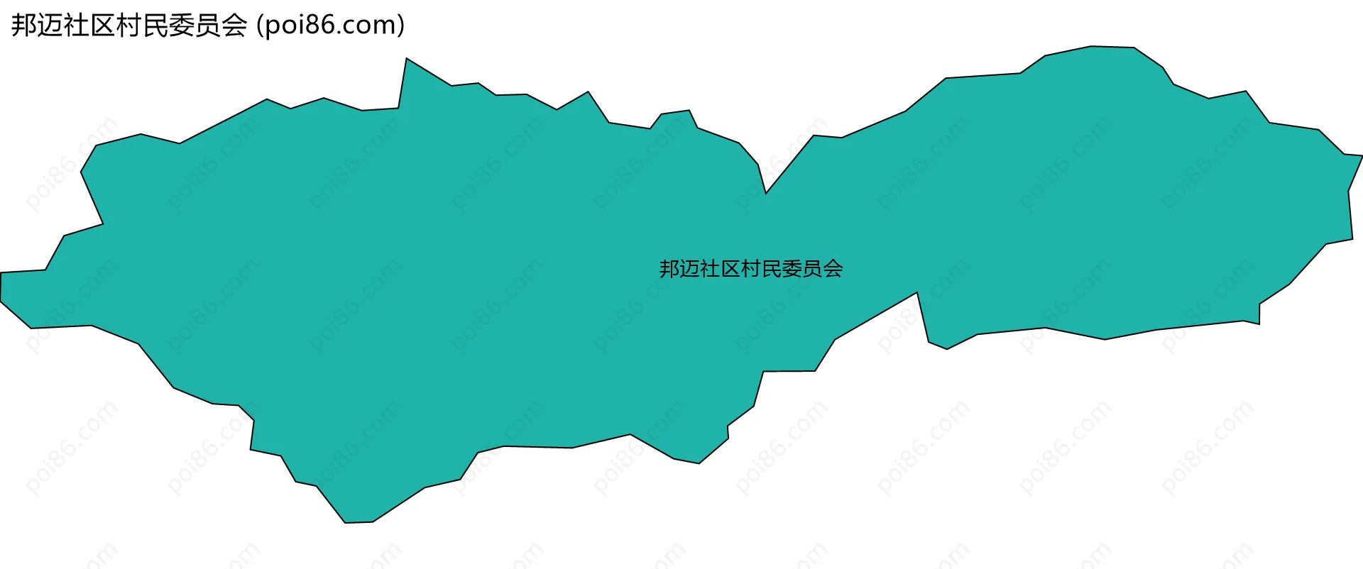 邦迈社区村民委员会边界地图