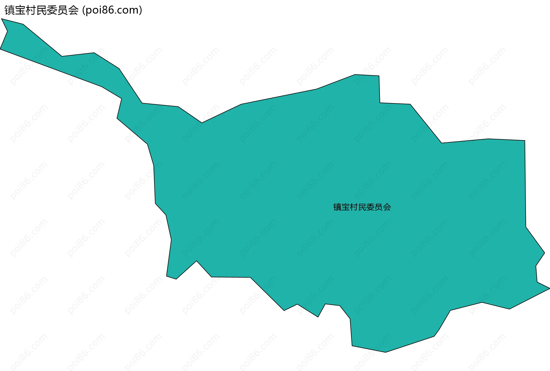 镇宝村民委员会边界地图