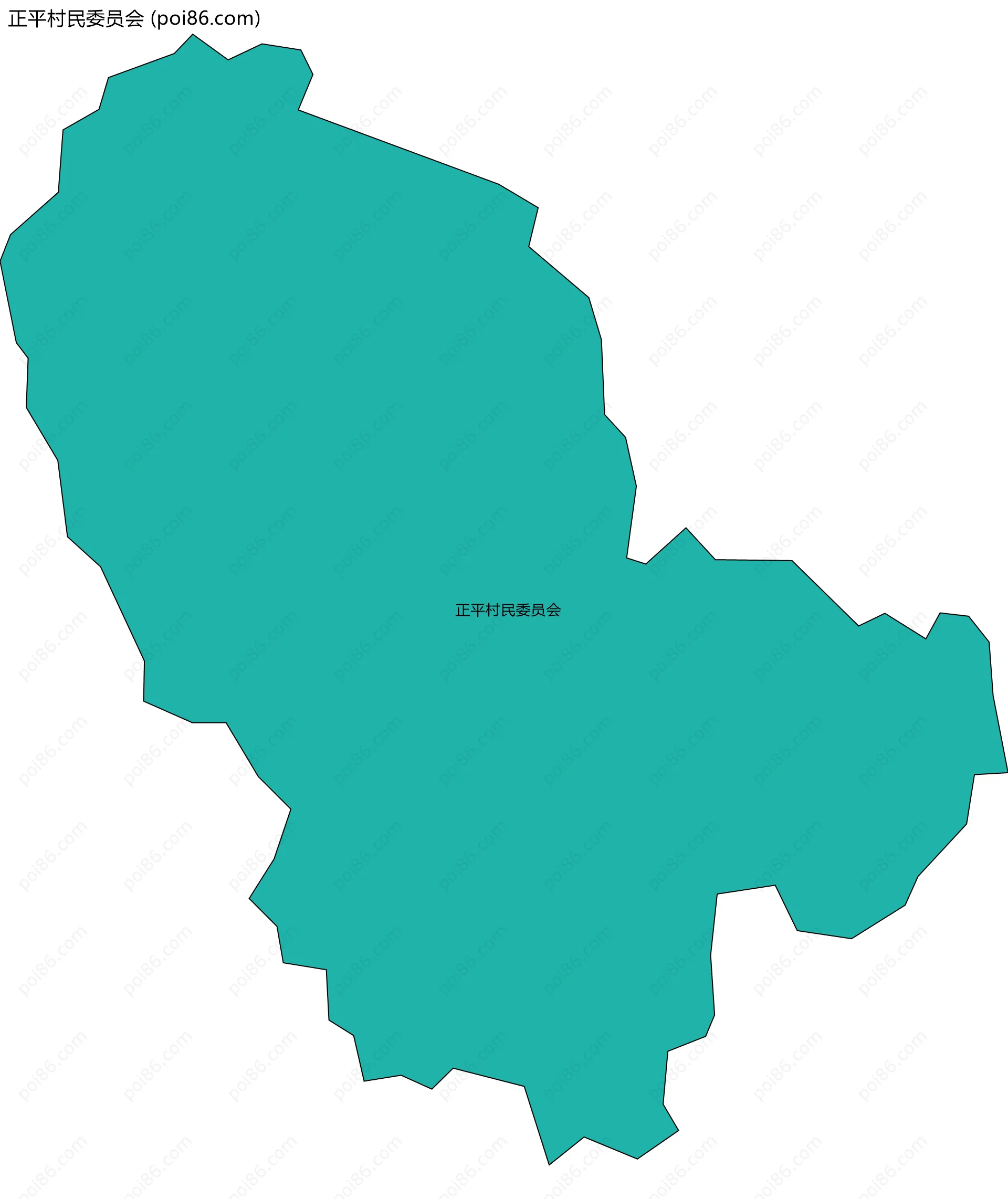 正平村民委员会边界地图