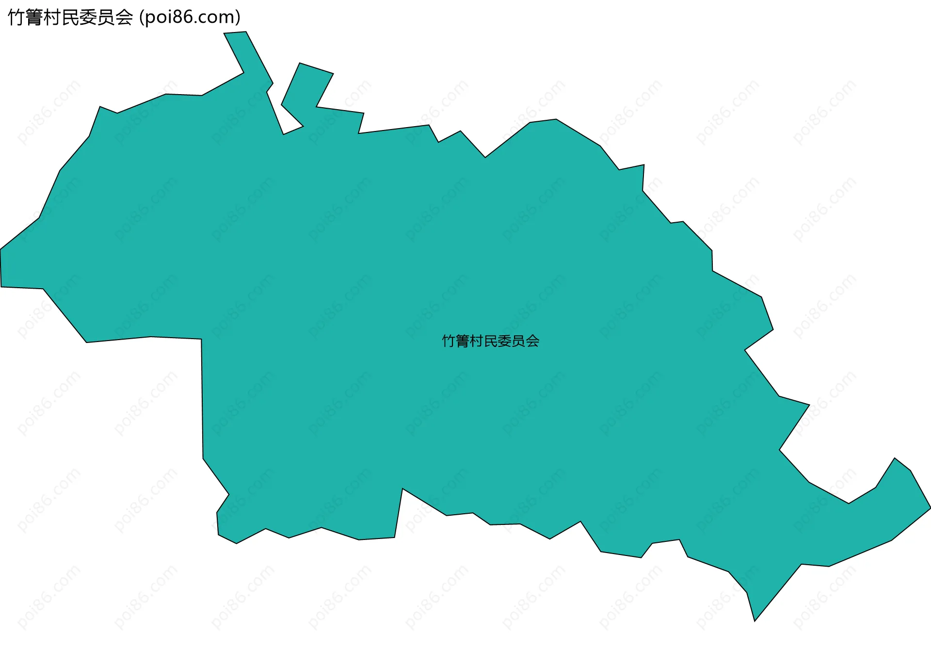 竹箐村民委员会边界地图