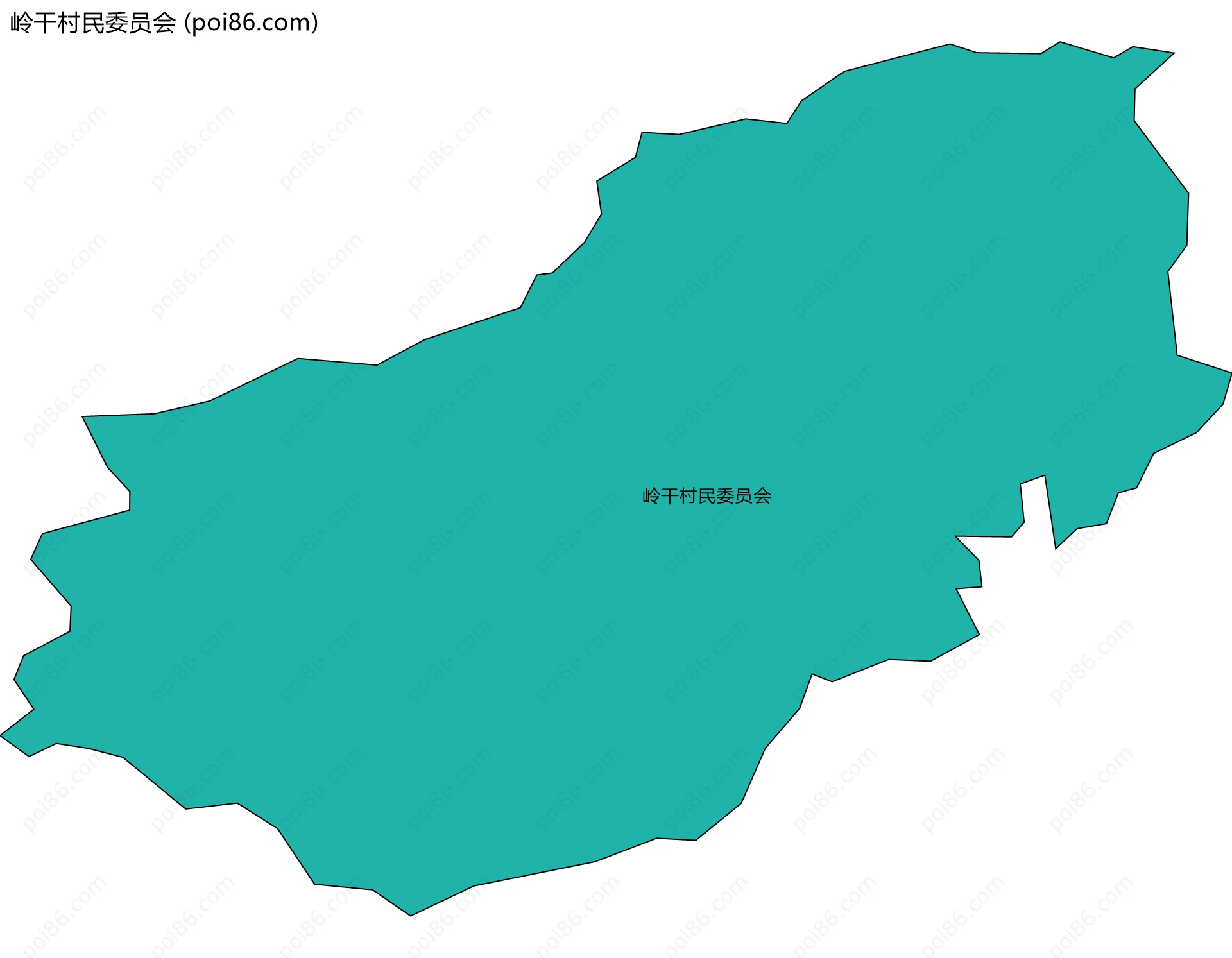岭干村民委员会边界地图