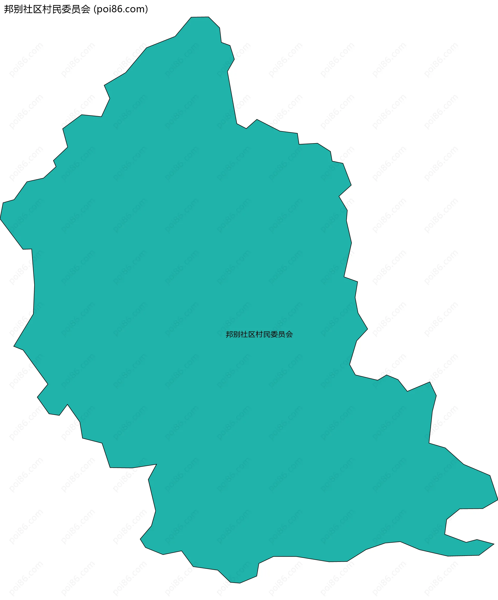 邦别社区村民委员会边界地图