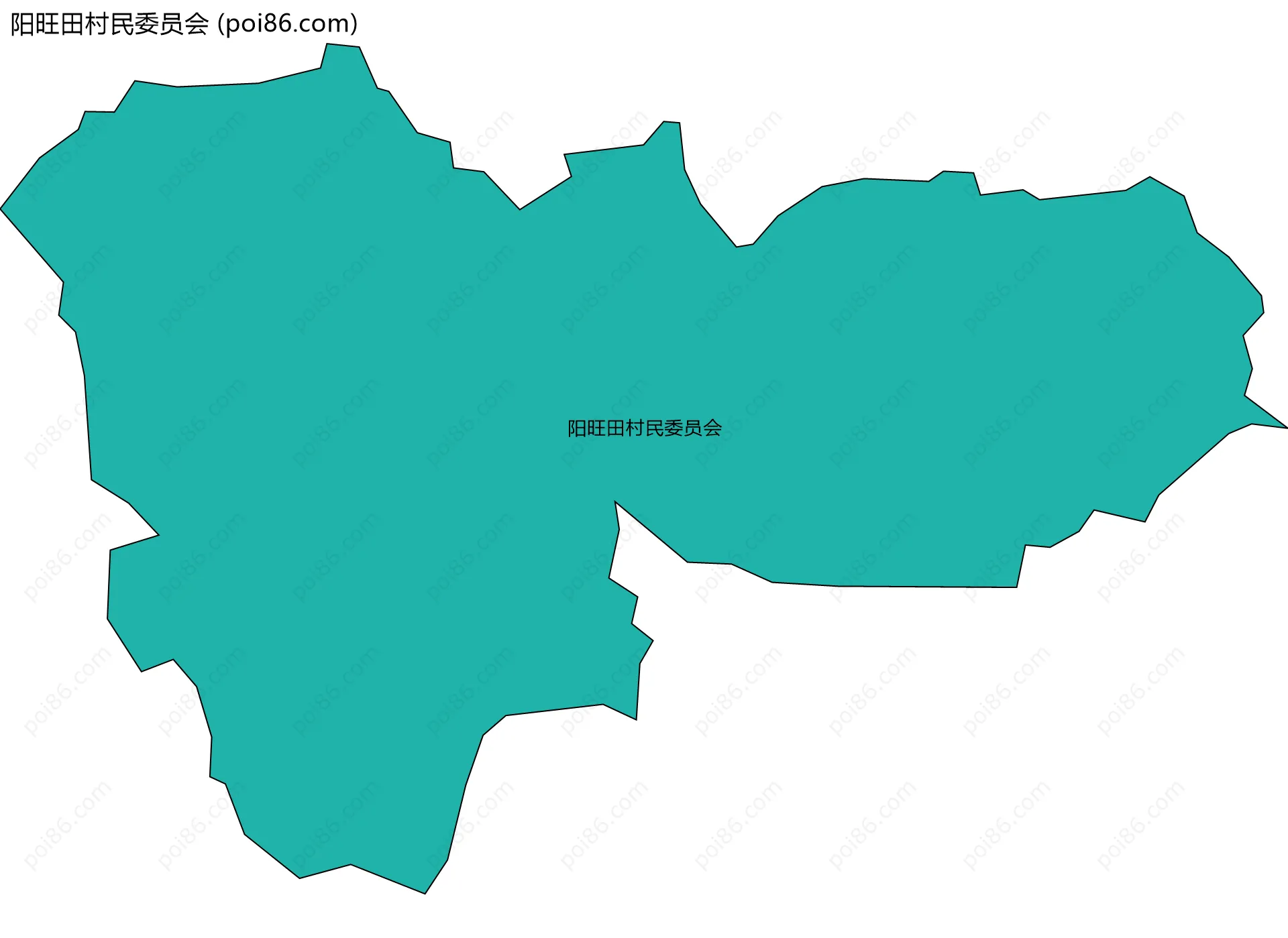 阳旺田村民委员会边界地图