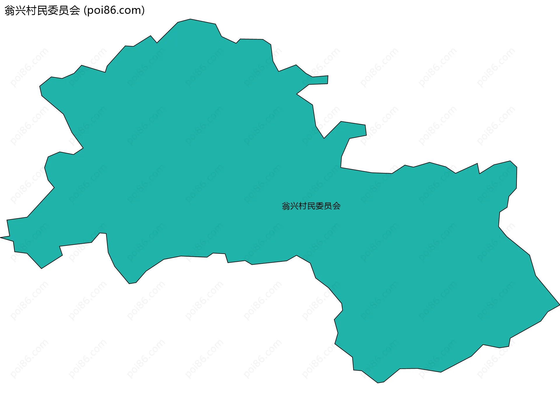 翁兴村民委员会边界地图