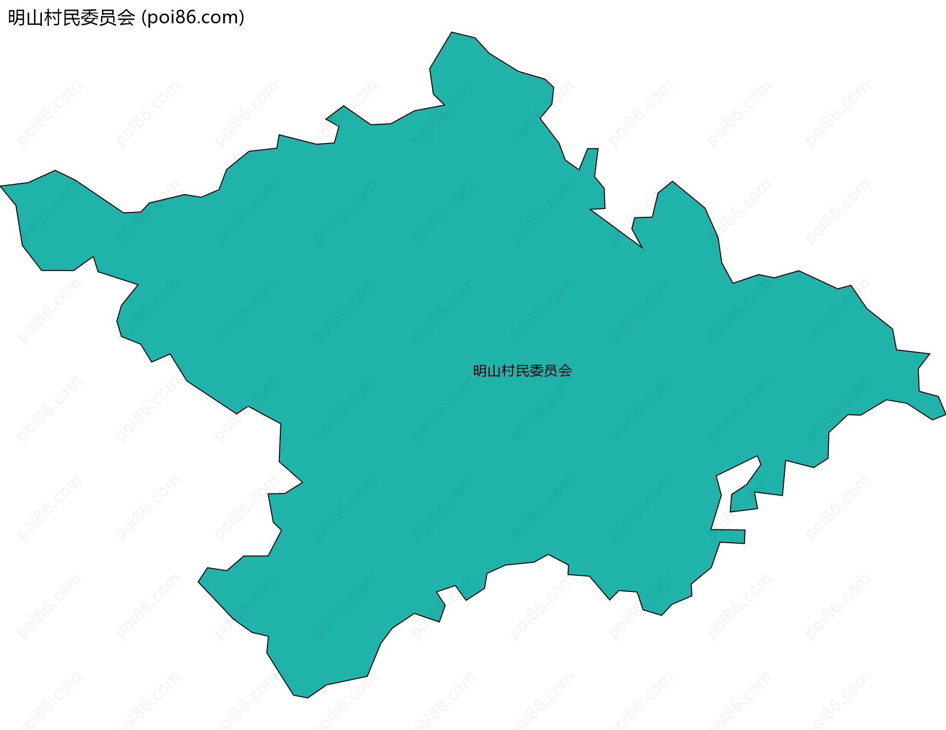 明山村民委员会边界地图