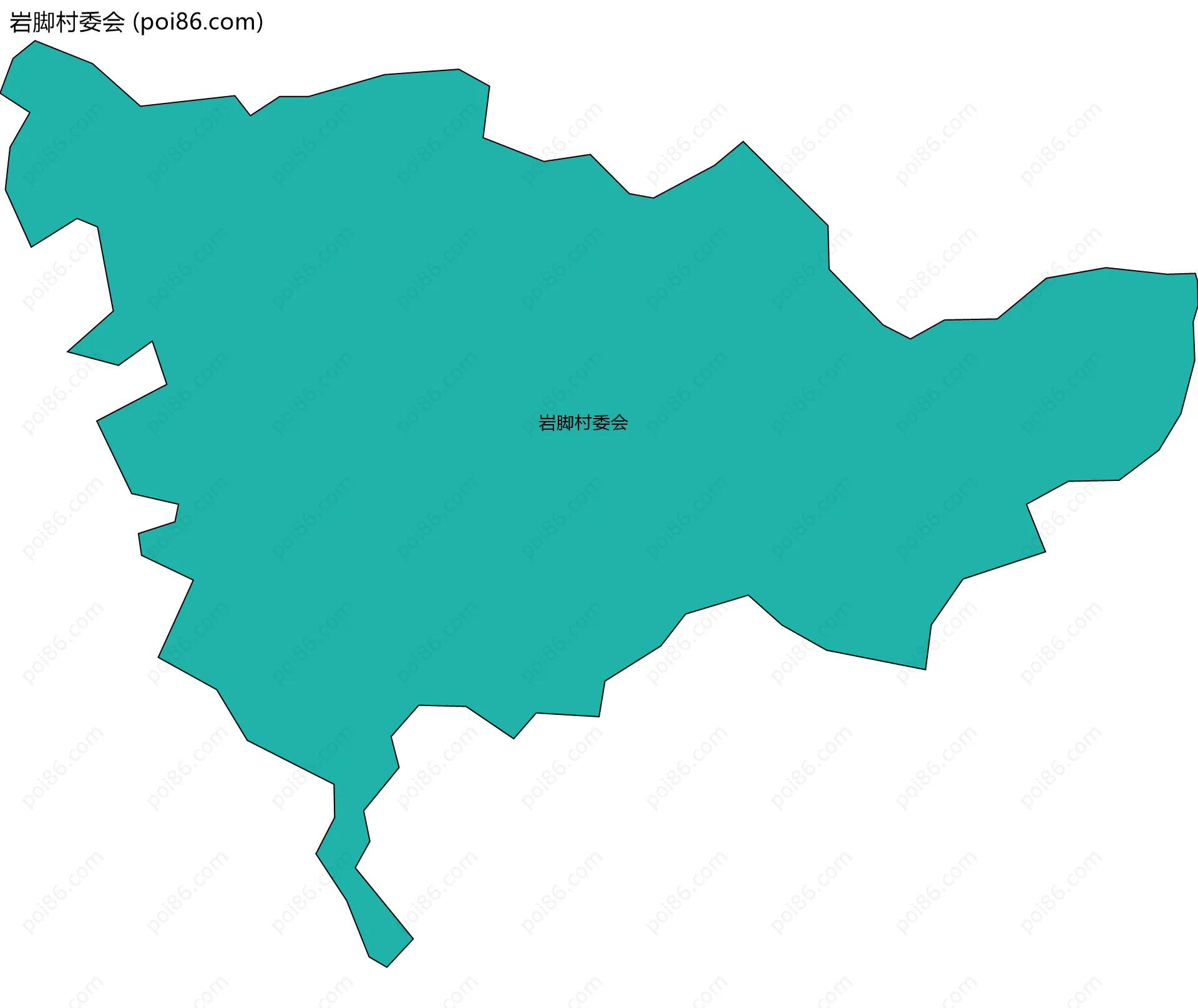 岩脚村委会边界地图