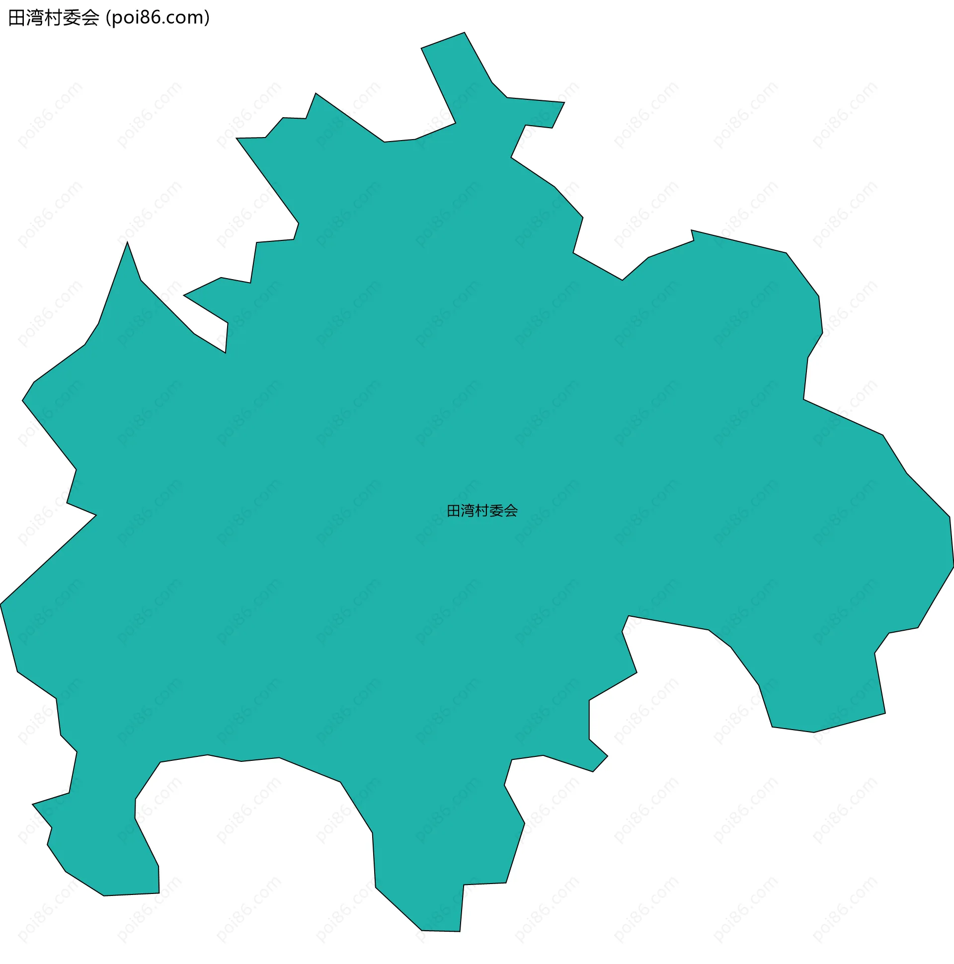 田湾村委会边界地图