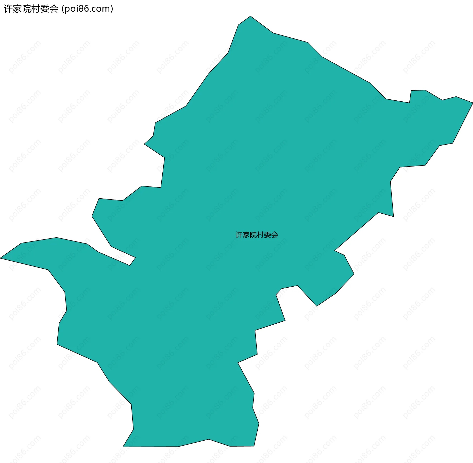 许家院村委会边界地图