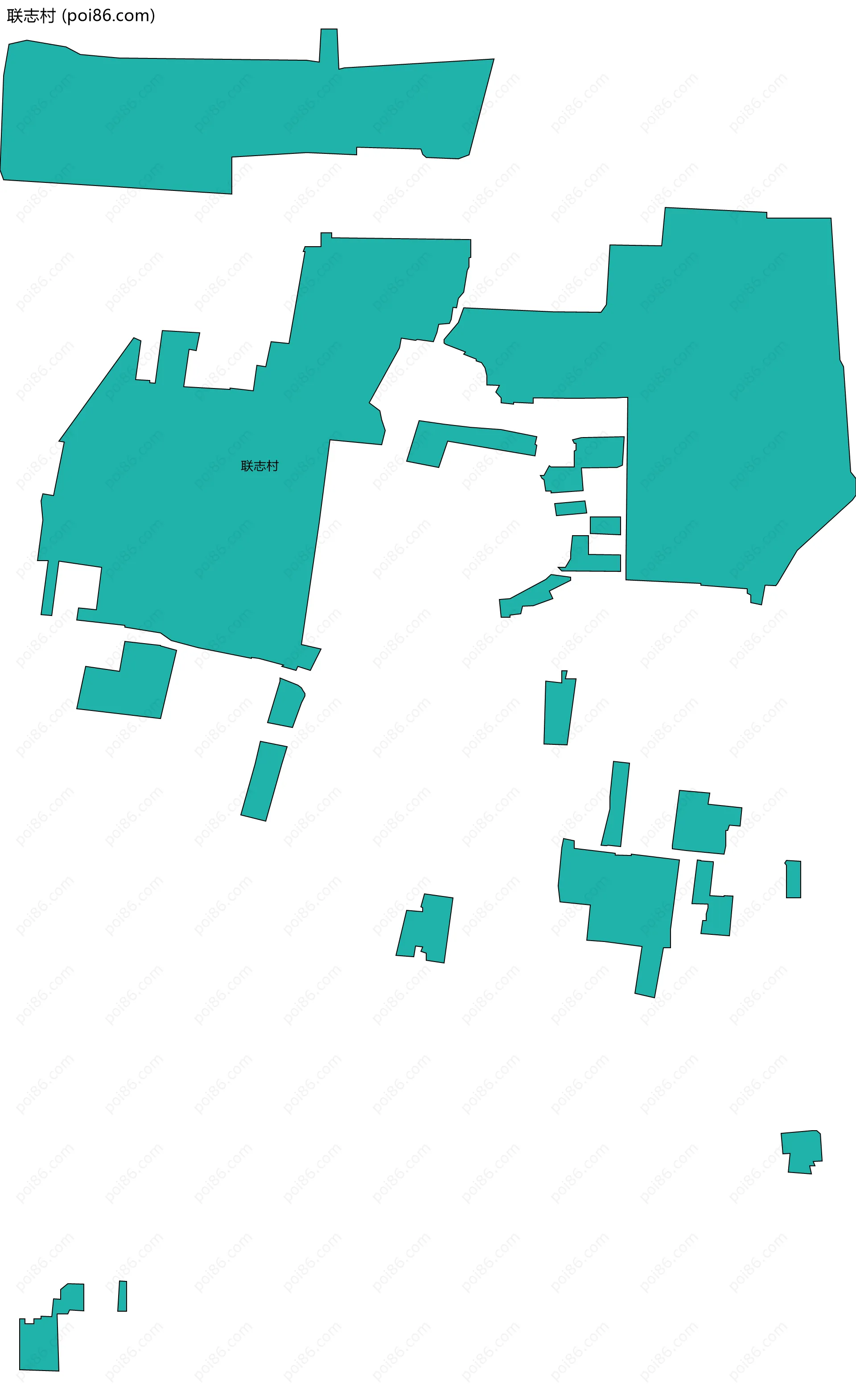 联志村边界地图