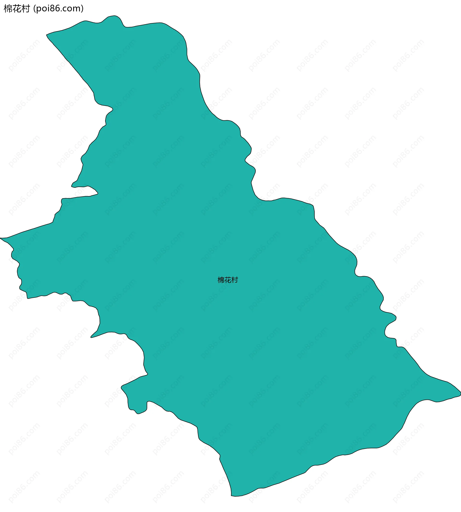 棉花村边界地图