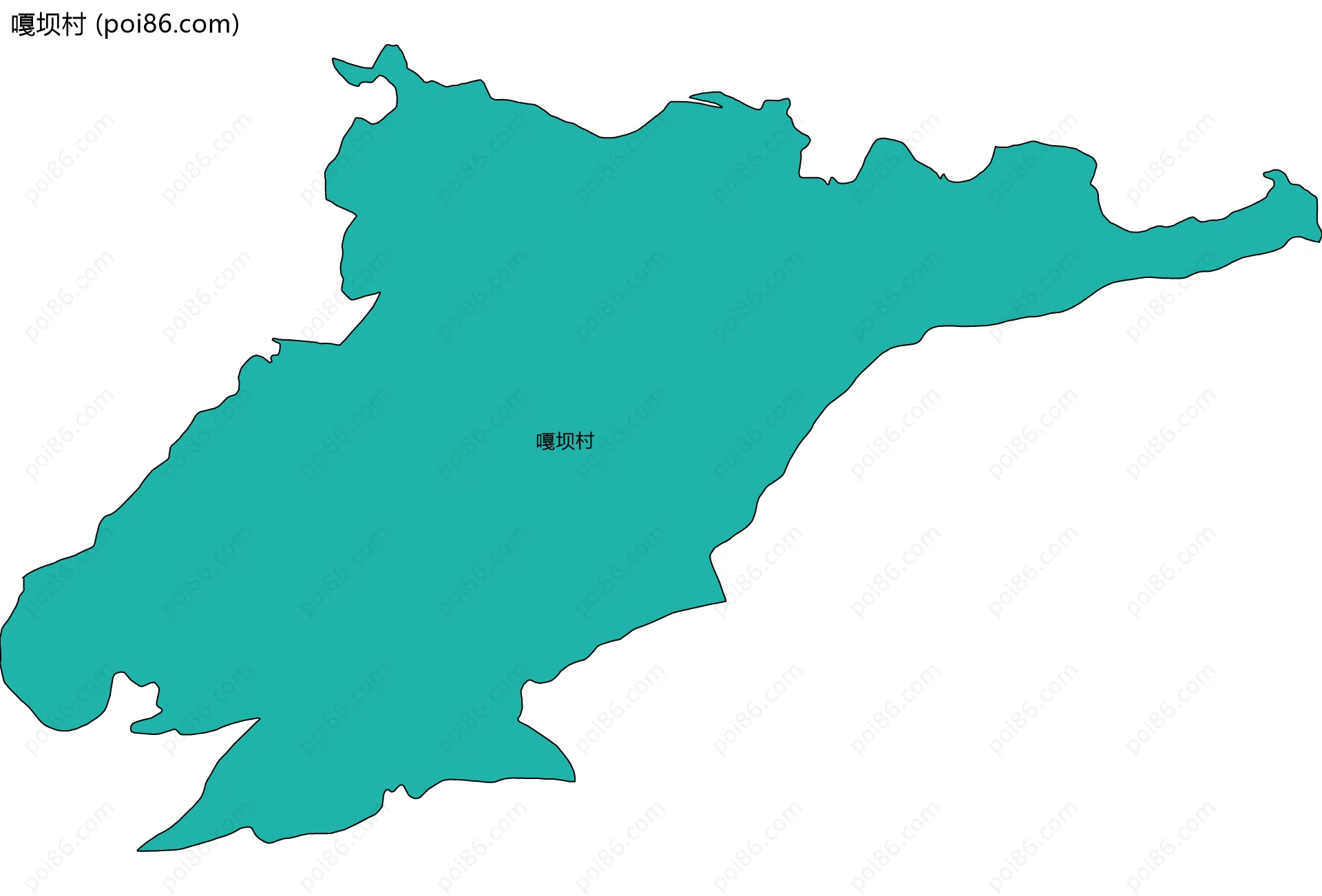 嘎坝村边界地图