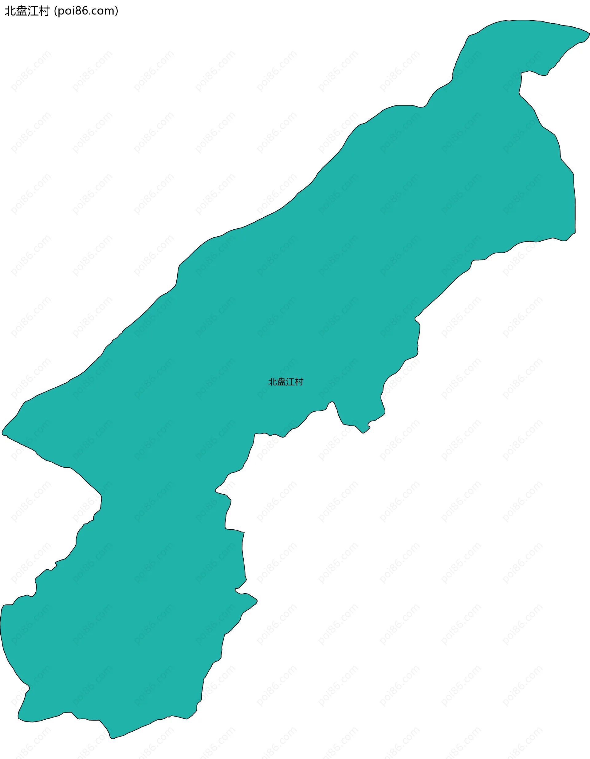 北盘江村边界地图