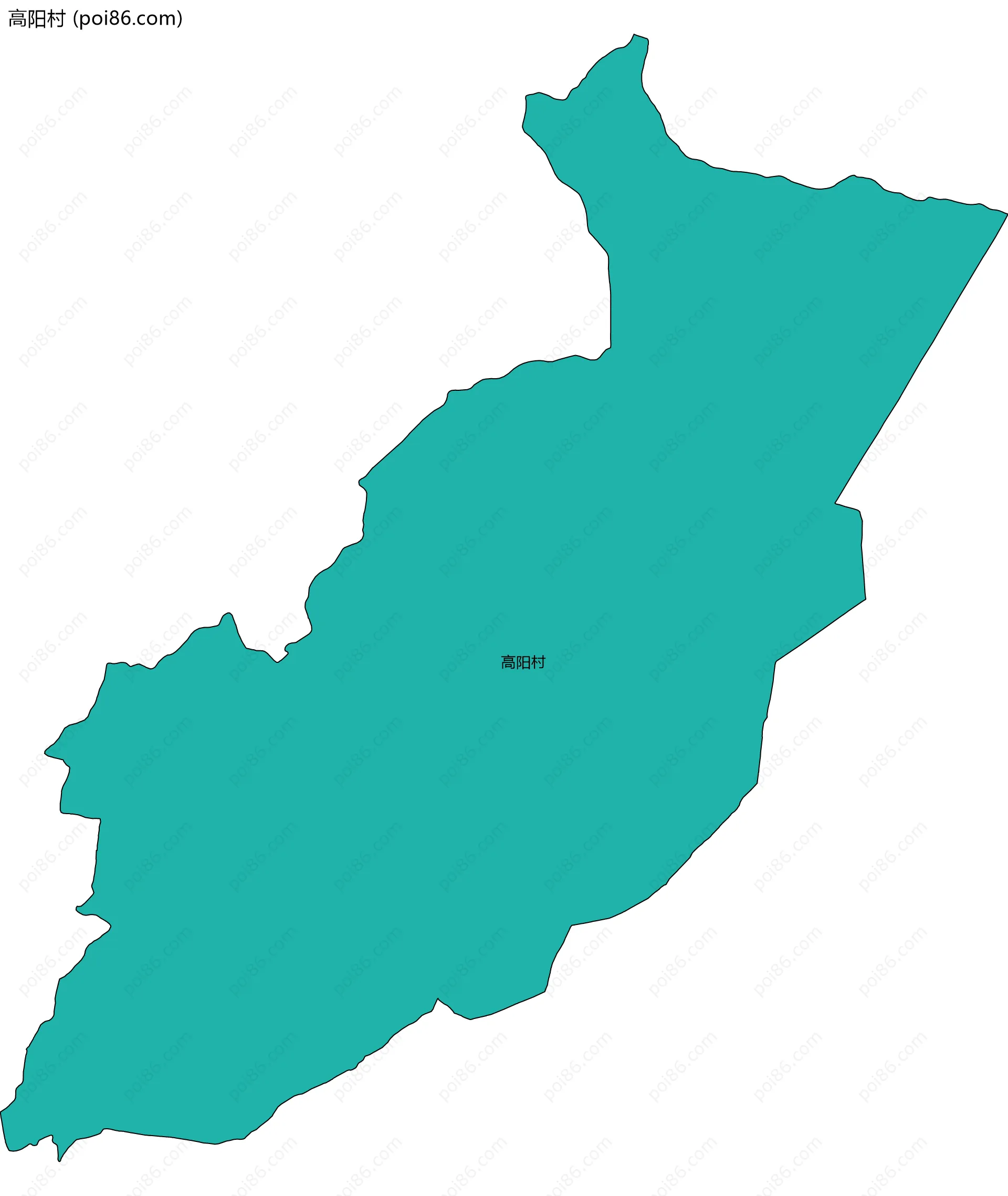 高阳村边界地图