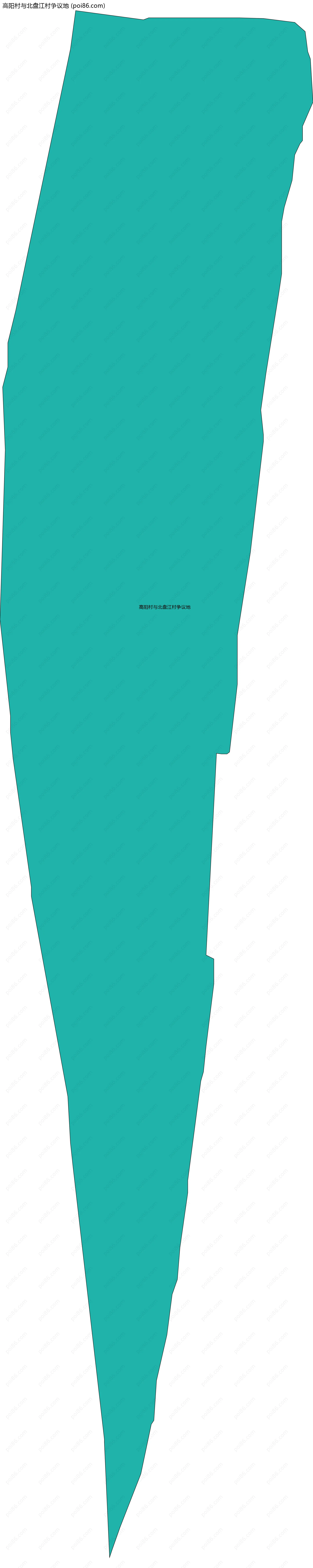 高阳村与北盘江村争议地边界地图