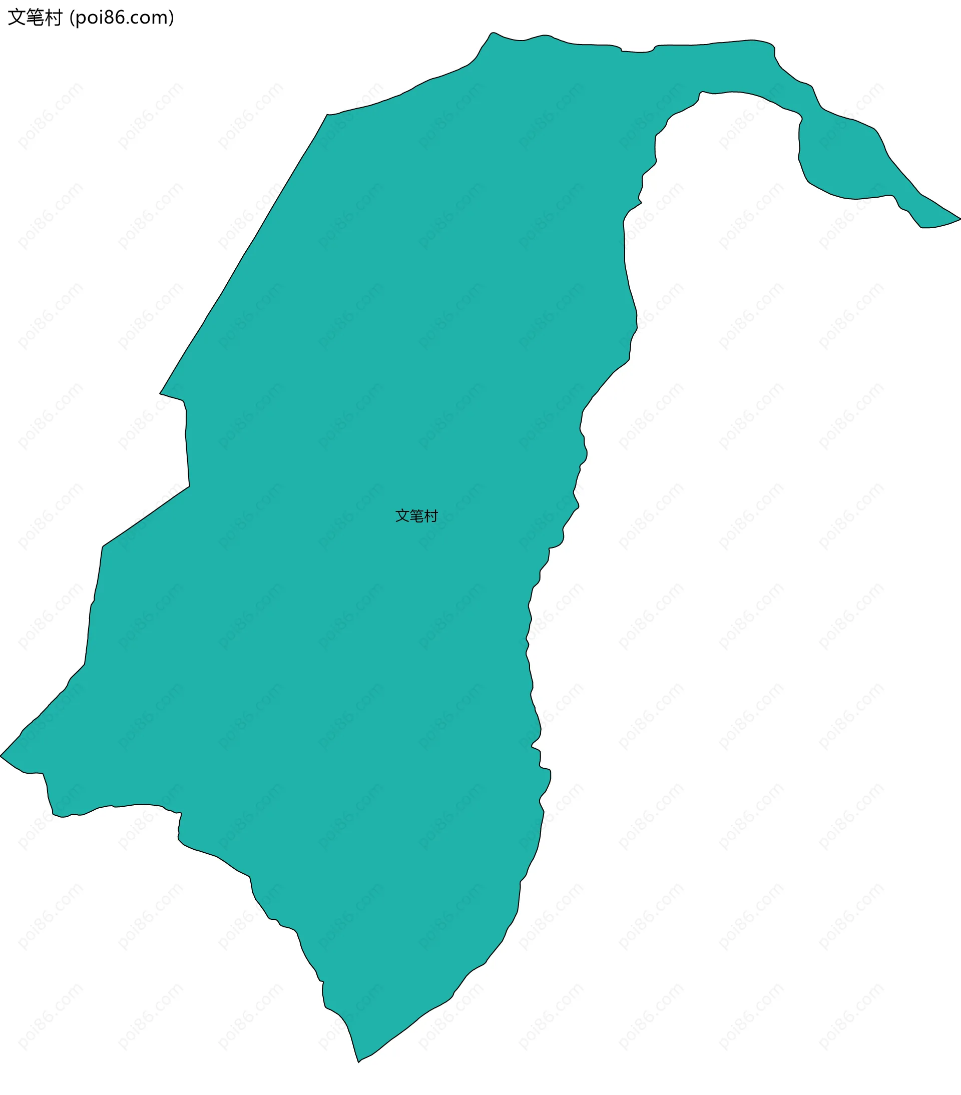 文笔村边界地图