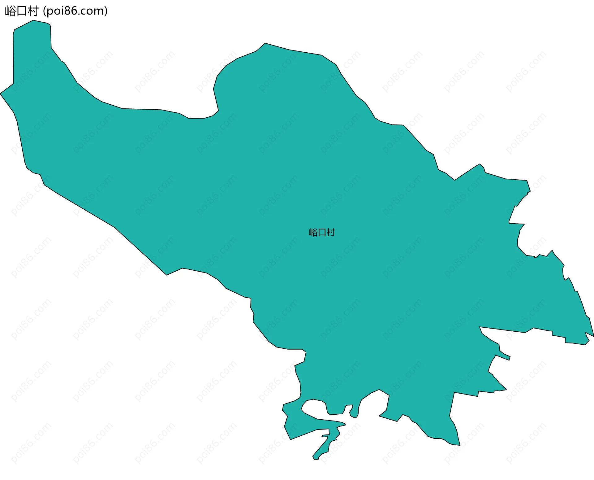 峪口村边界地图