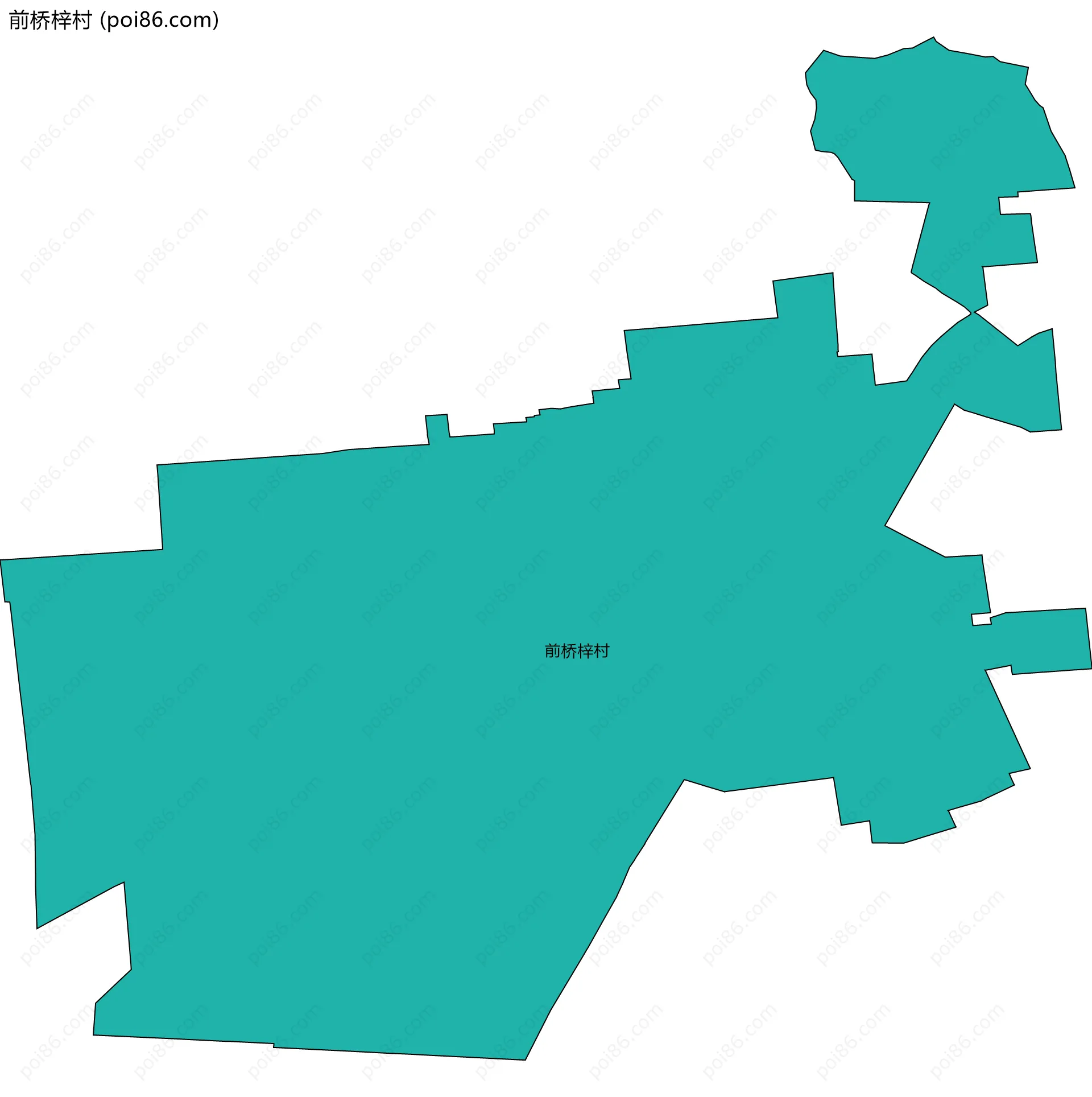 前桥梓村边界地图