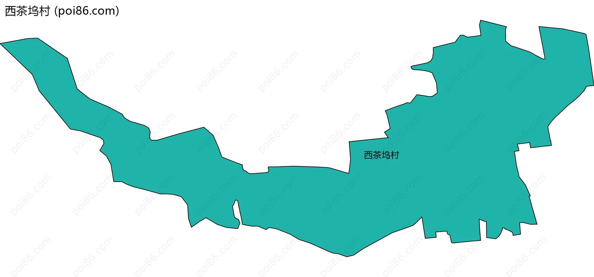 西茶坞村边界地图