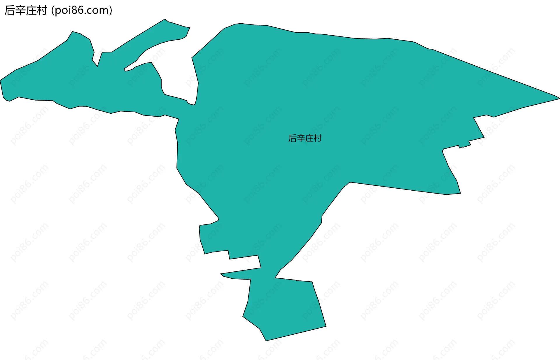 后辛庄村边界地图