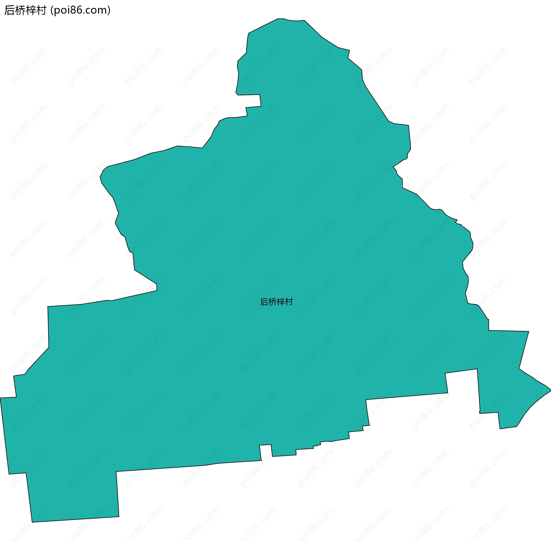后桥梓村边界地图